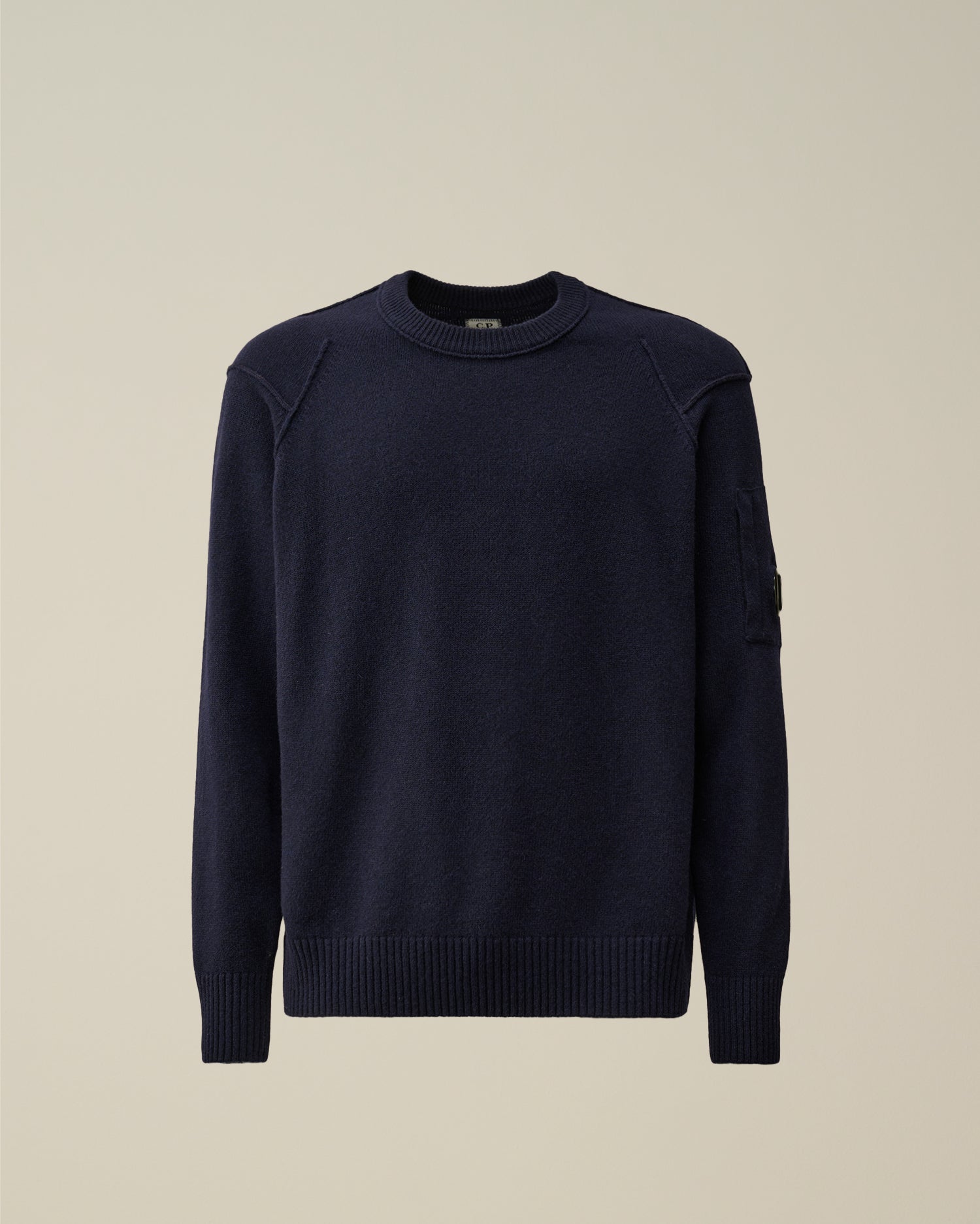 C.P. COMPANY Maglione Uomo Lambswool GRS Crew Neck Knit-Total Eclipse