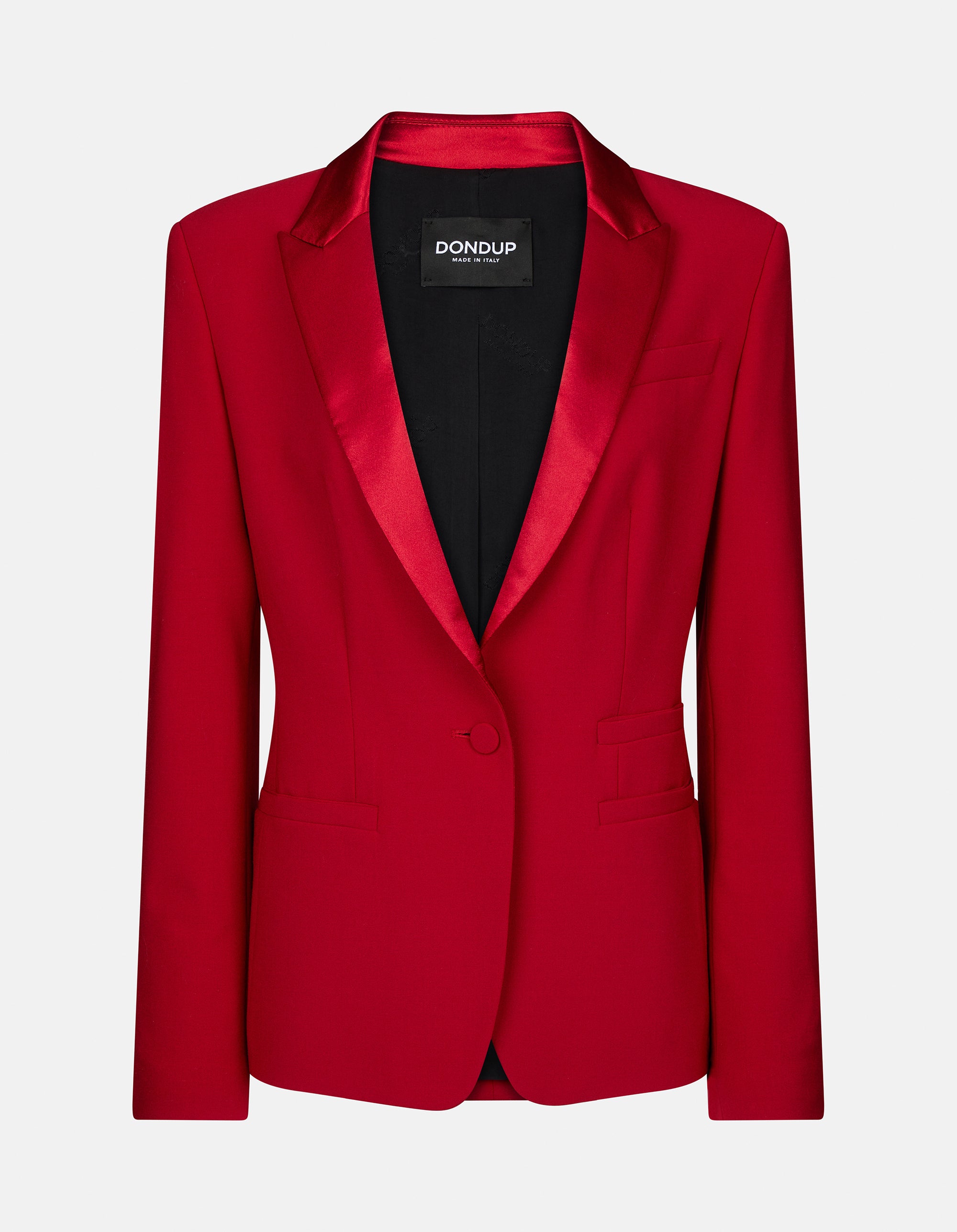 DONDUP Blazer Monopetto Donna Lana-Rosso