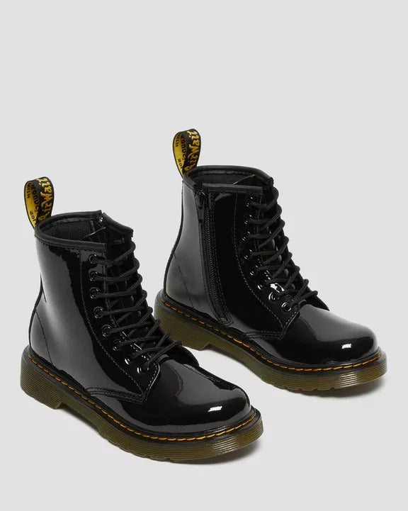 DR. MARTENS Anfibio Unisex Bambino 1460J Patent Lamper-Black