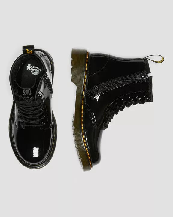 DR. MARTENS Anfibio Unisex Bambino 1460J Patent Lamper-Black