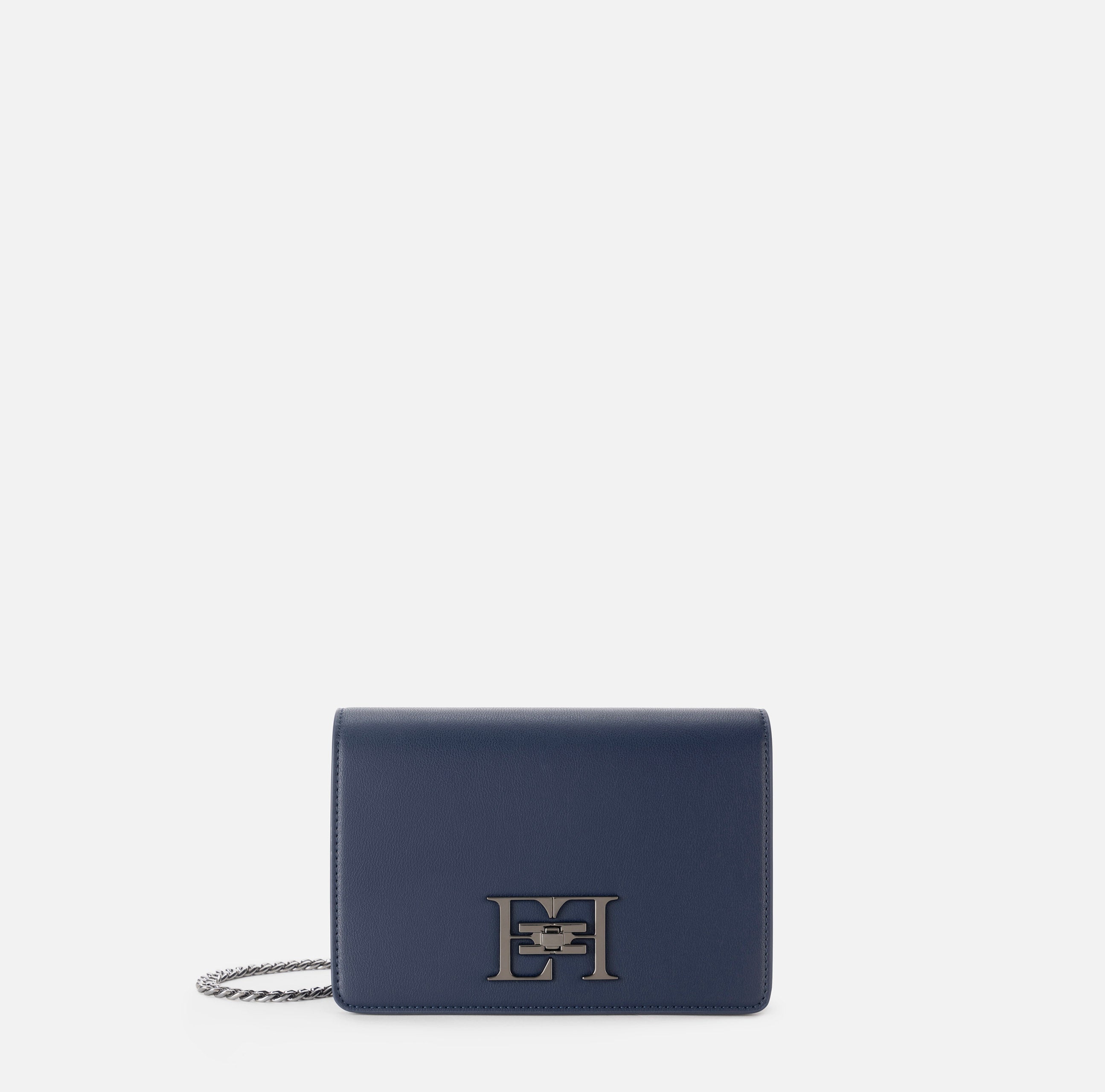 ELISABETTA FRANCHI Borsa Piccola Girello Logo-Navy