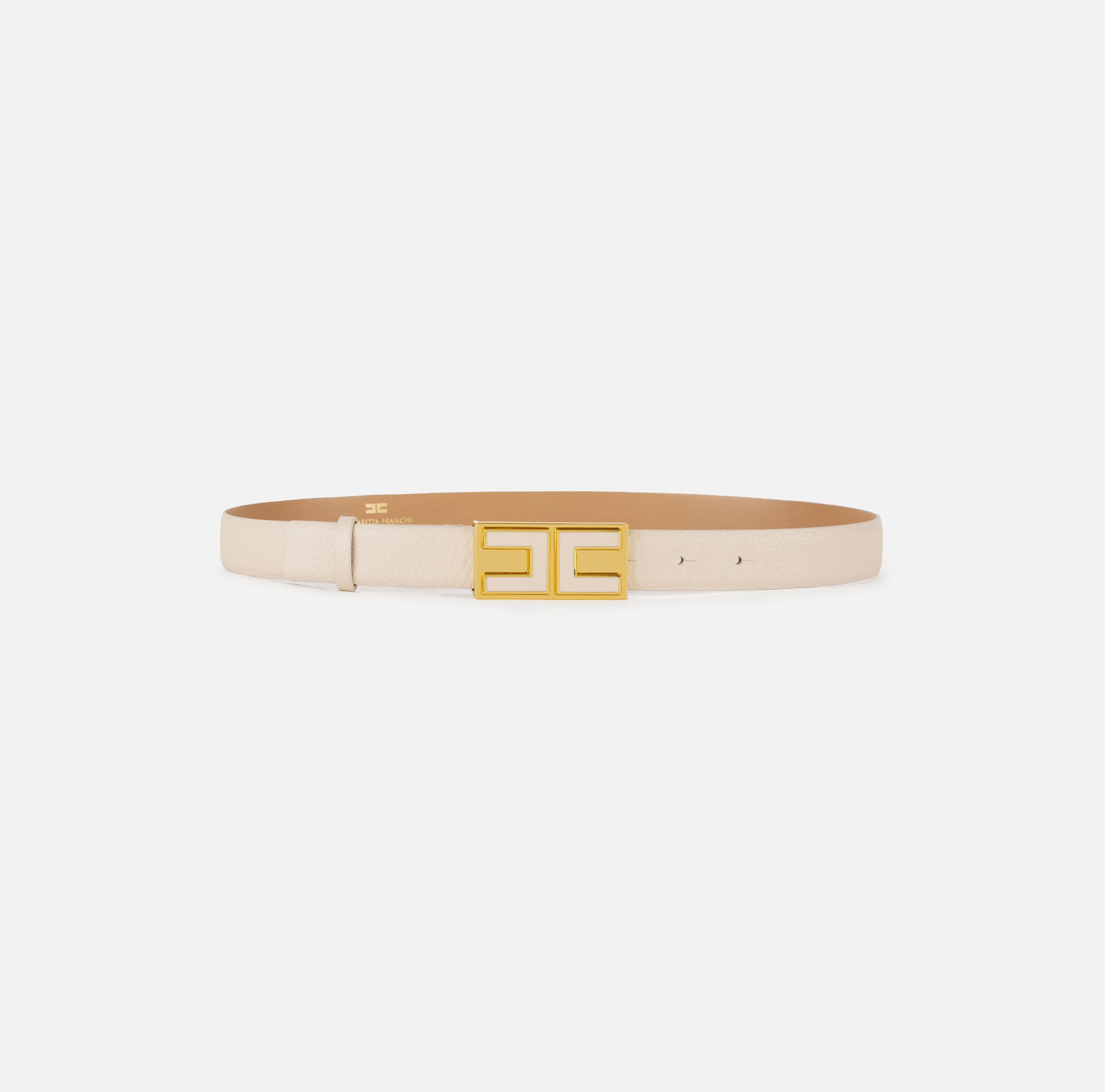 ELISABETTA FRANCHI Cintura Placca Logo-Burro