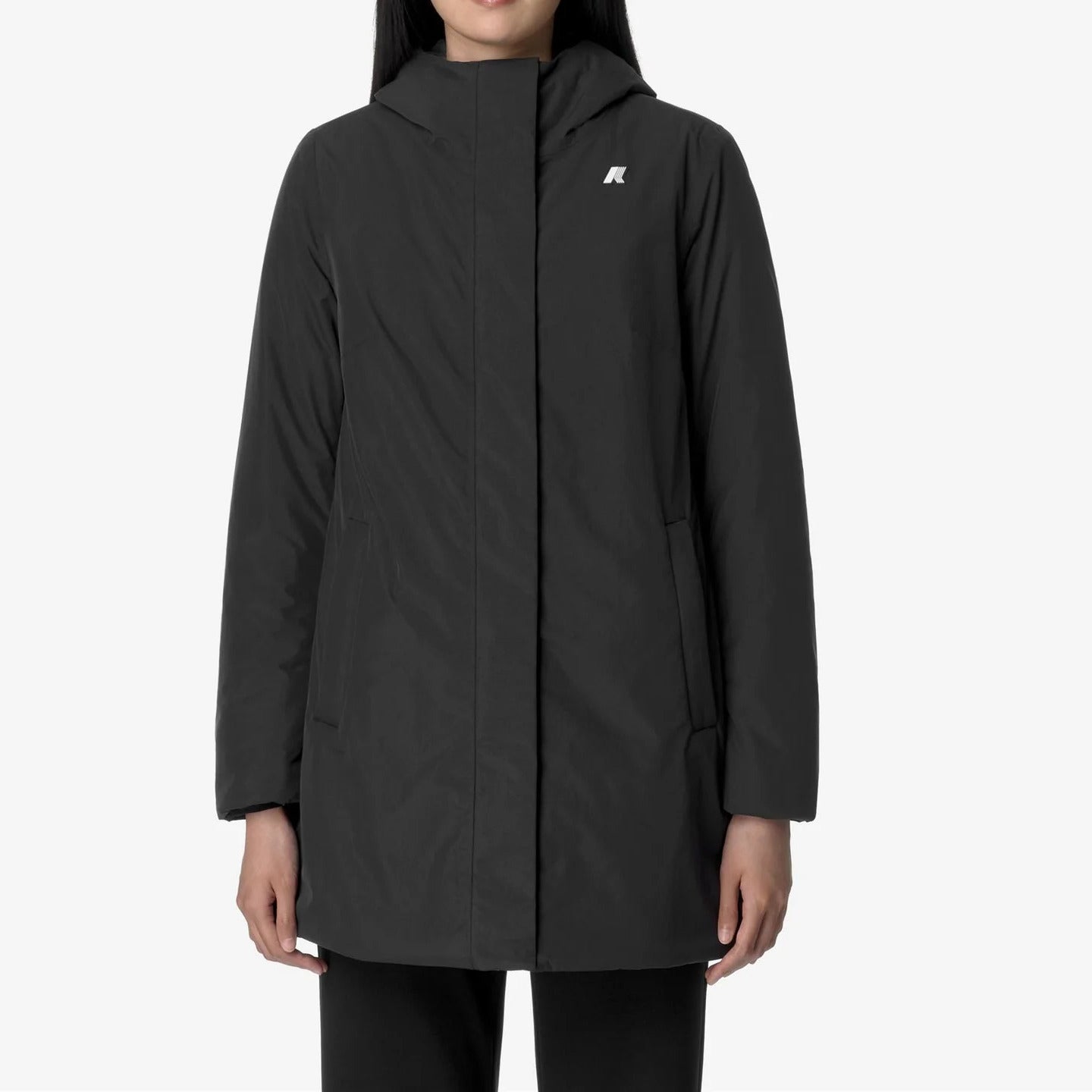K-WAY Gubbino Donna Sophie Soft Touch Marmotta-Black Pure Blue
