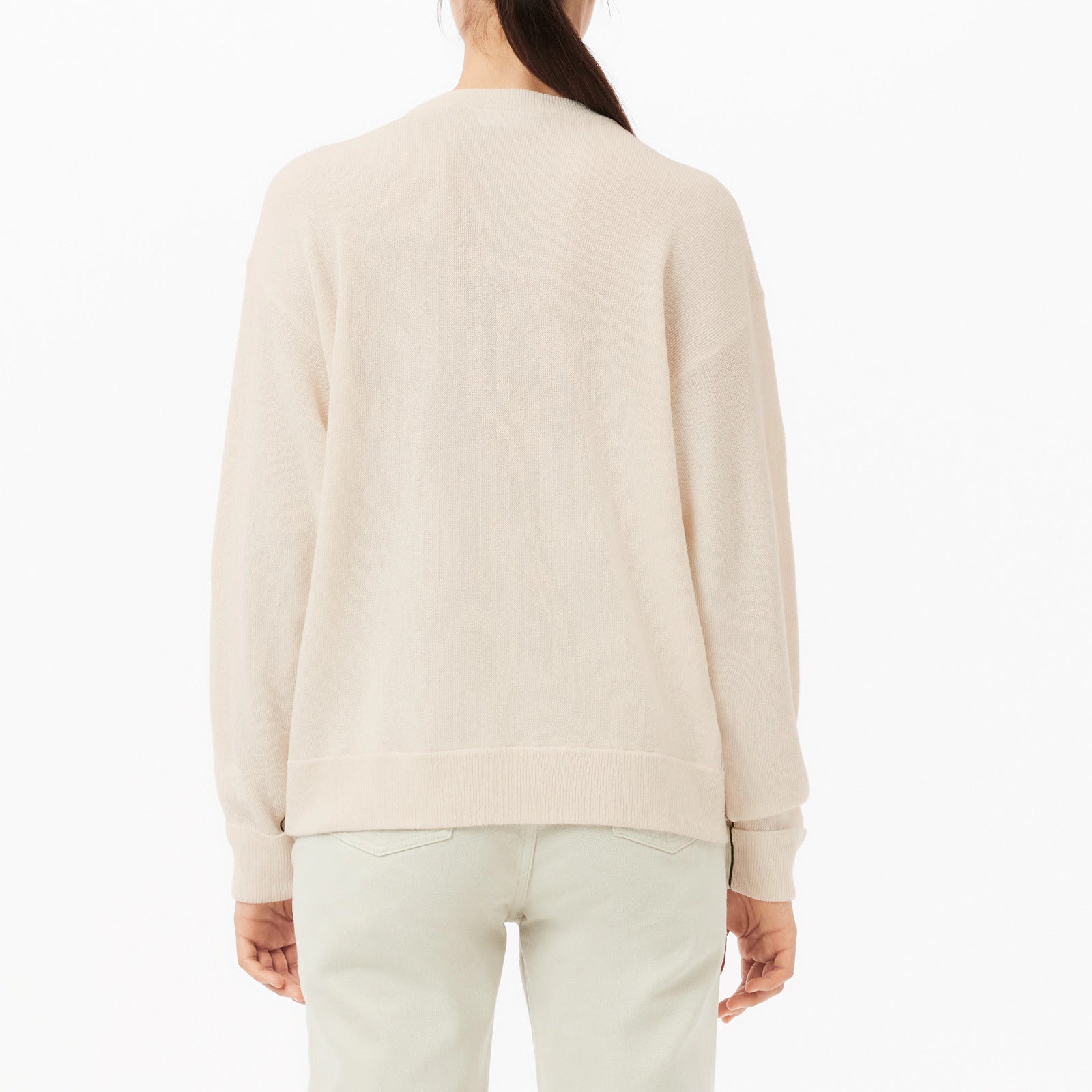LACOSTE Pullover Donna Lana-Bianco