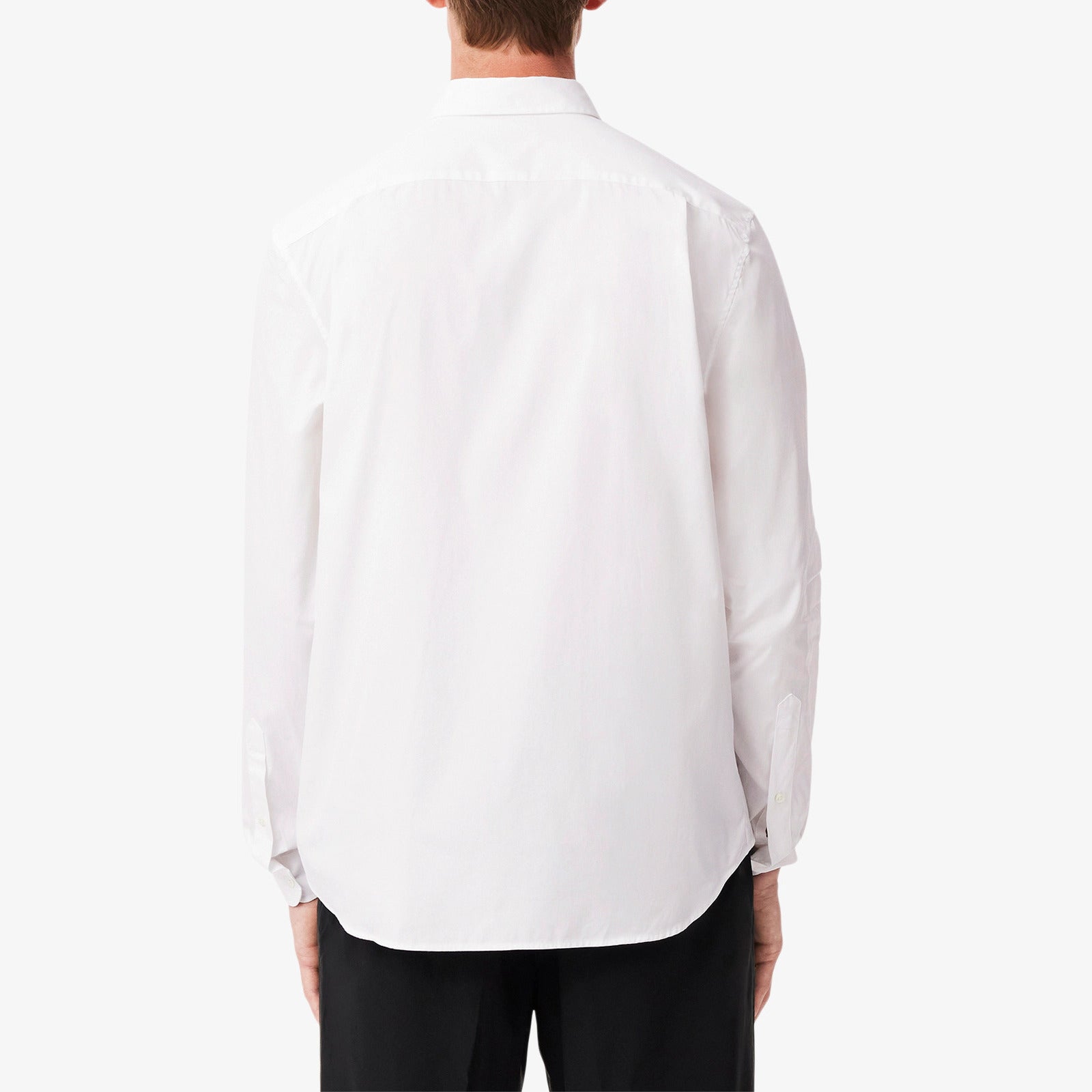 LACOSTE Camicia Uomo Cotone-Bianco