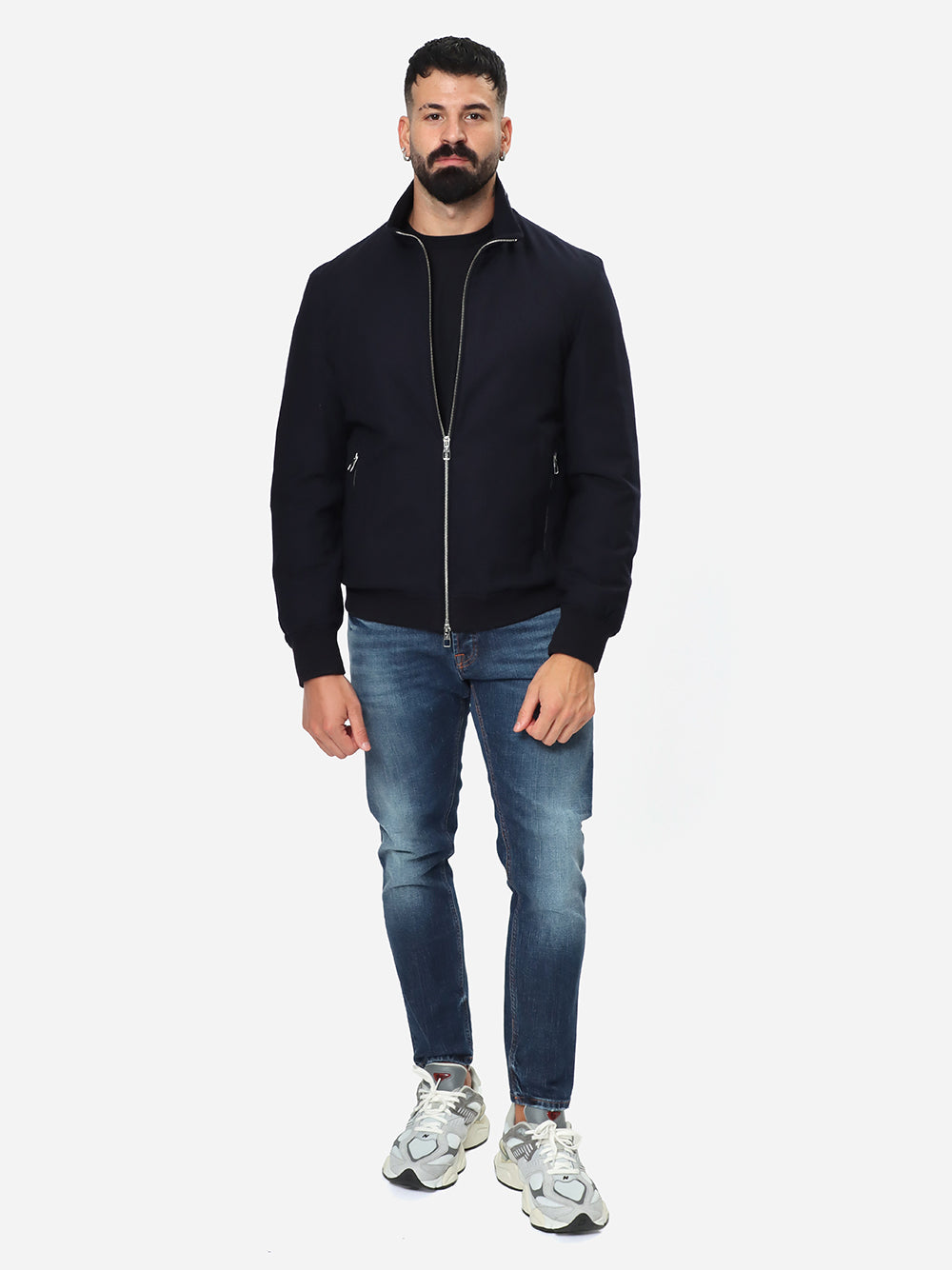 MONTECORE Giubbotto Uomo Imbottito in Piuma-Dark Blue
