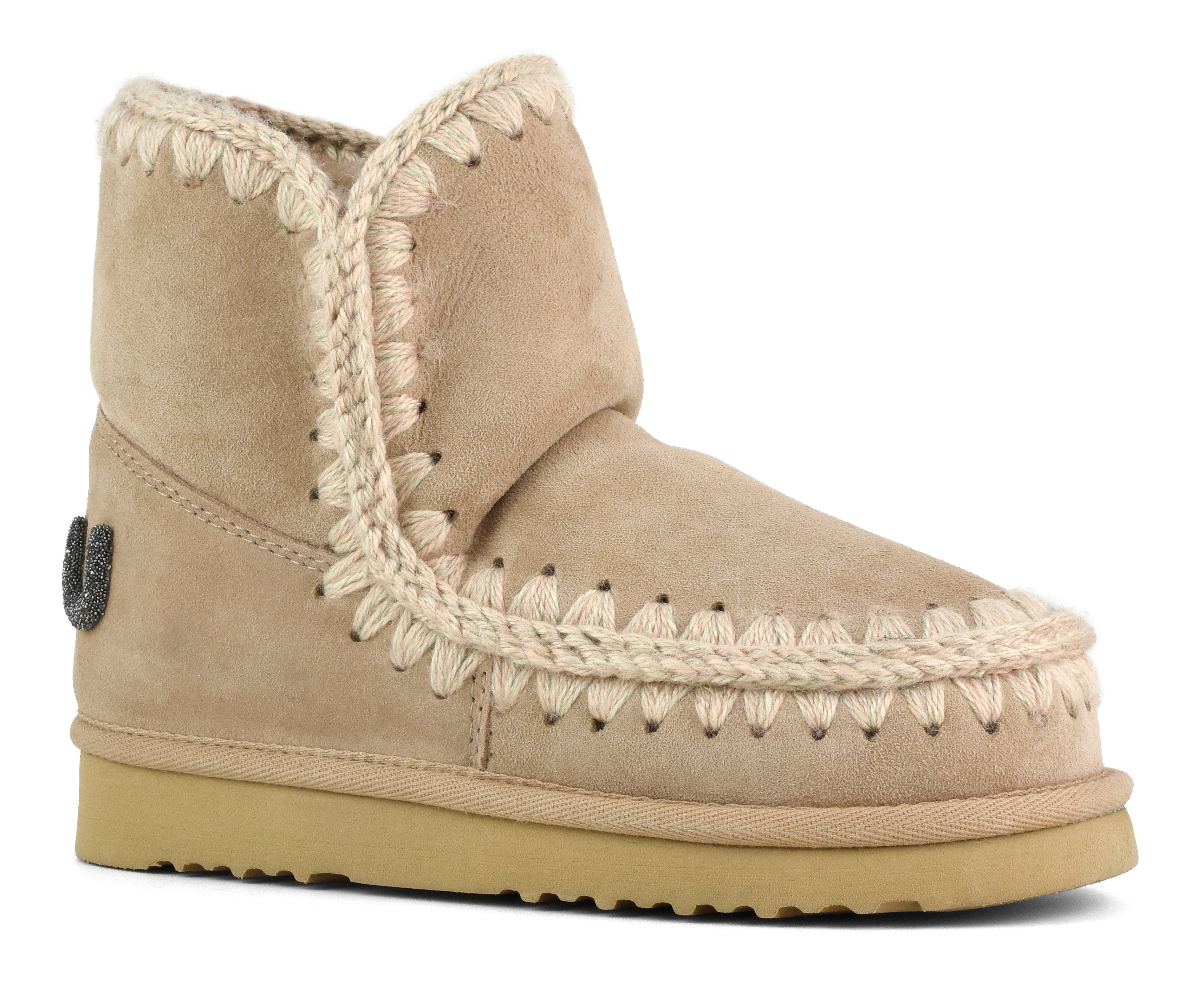 MOU Stivaletto Donna Eskimo 18 Glitter Logo-Camel