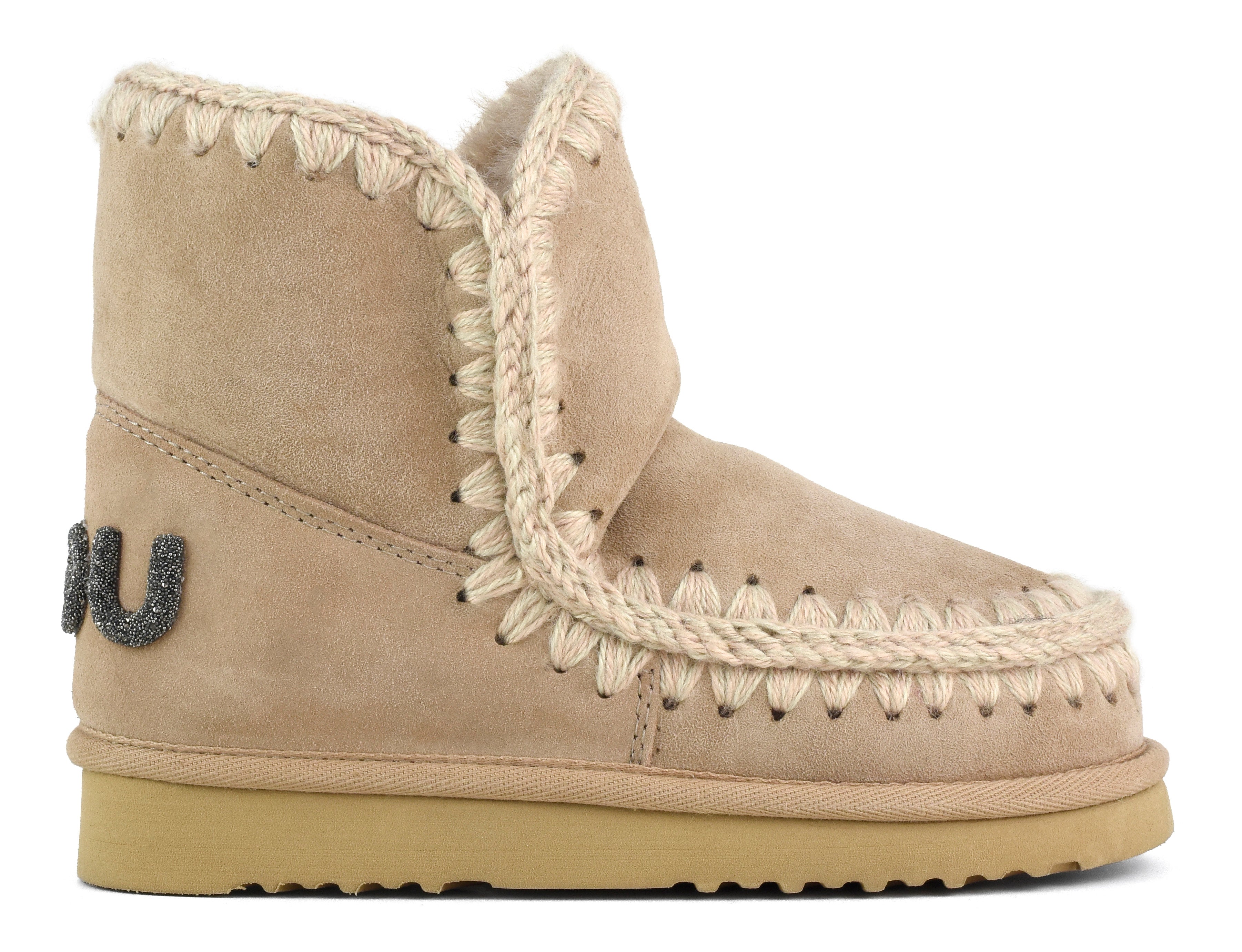 MOU Stivaletto Donna Eskimo 18 Glitter Logo-Camel