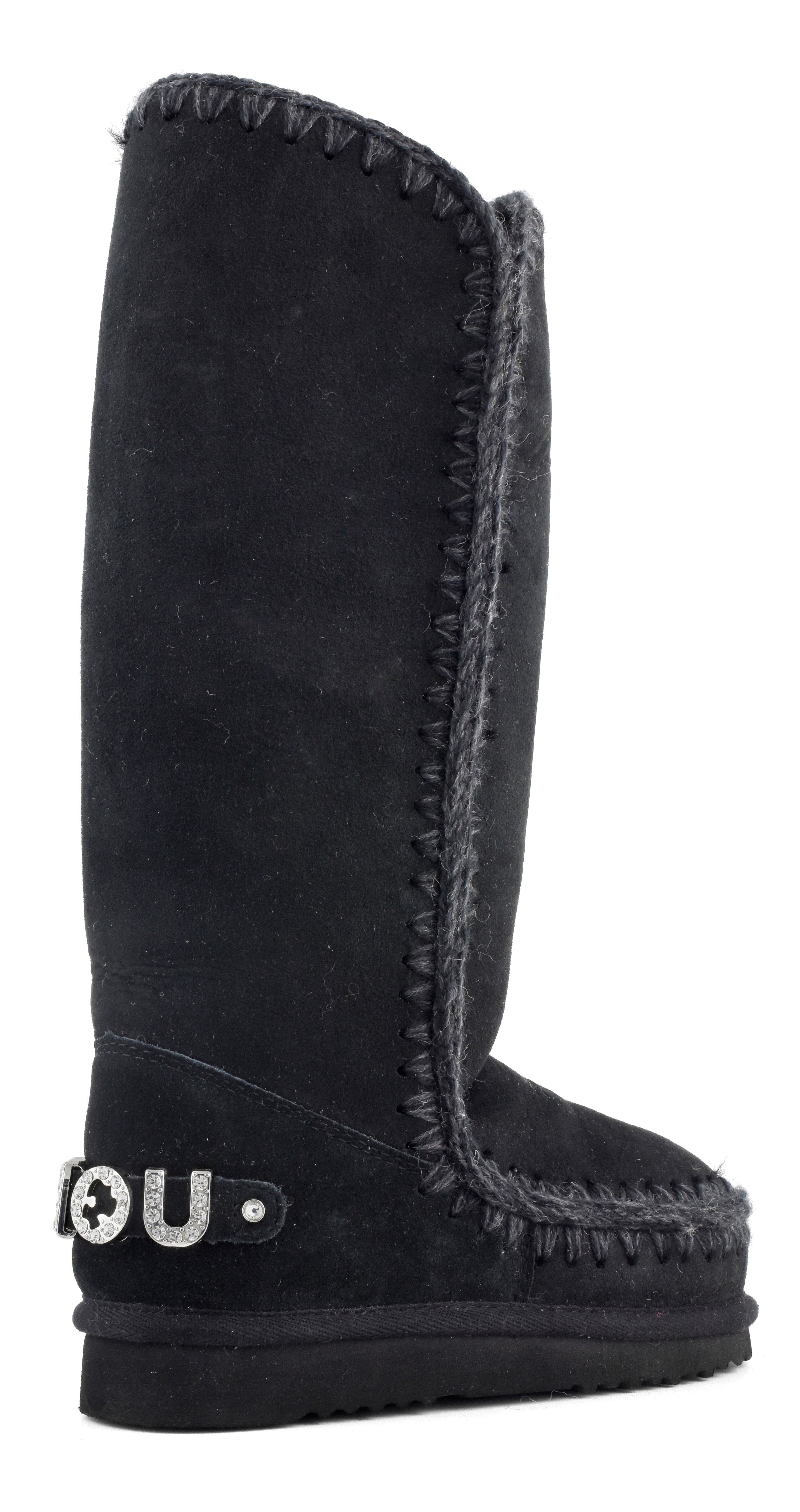 MOU Stivale Donna Eskimo 40 Rhinestones Logo-Black