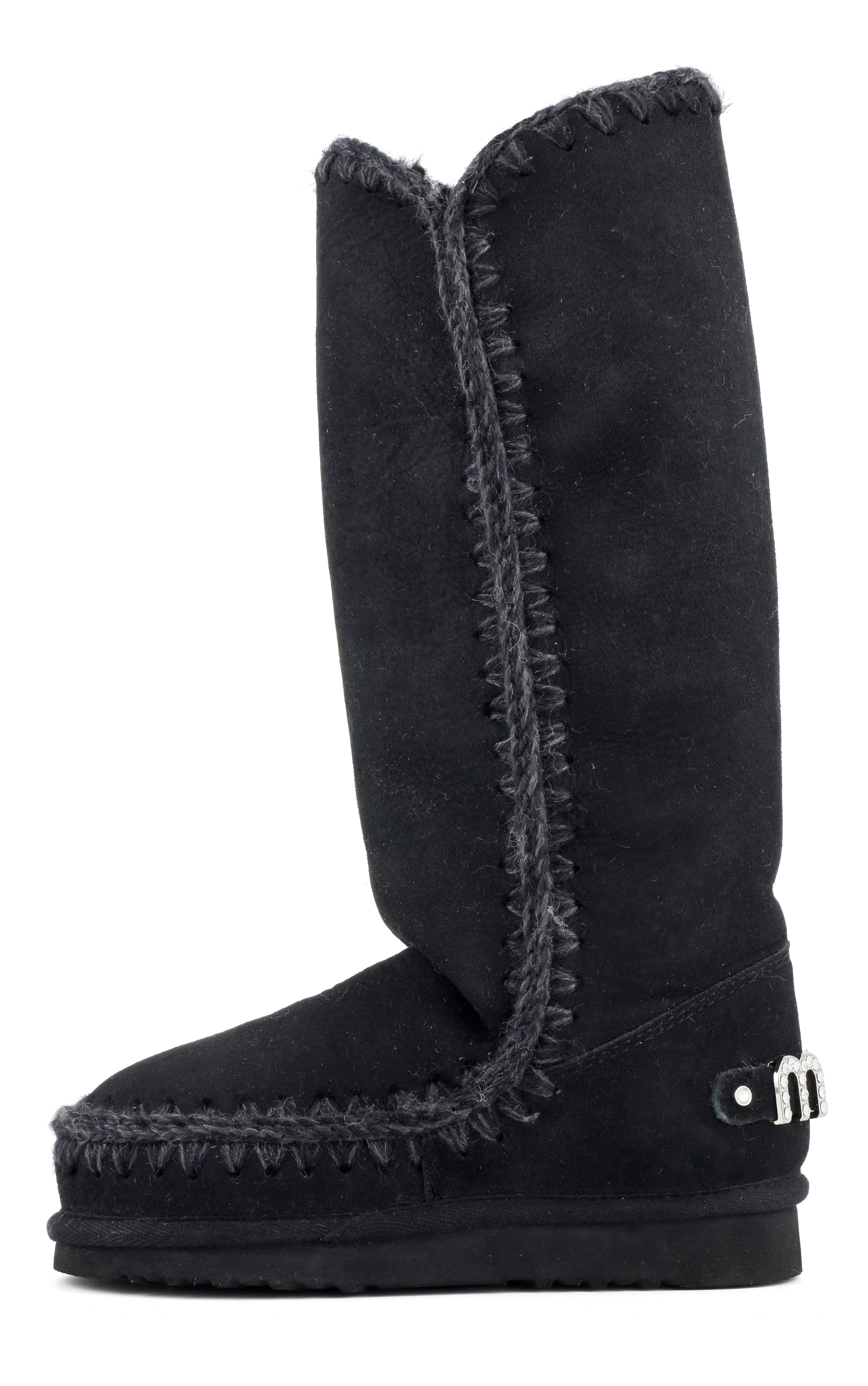 MOU Stivale Donna Eskimo 40 Rhinestones Logo-Black