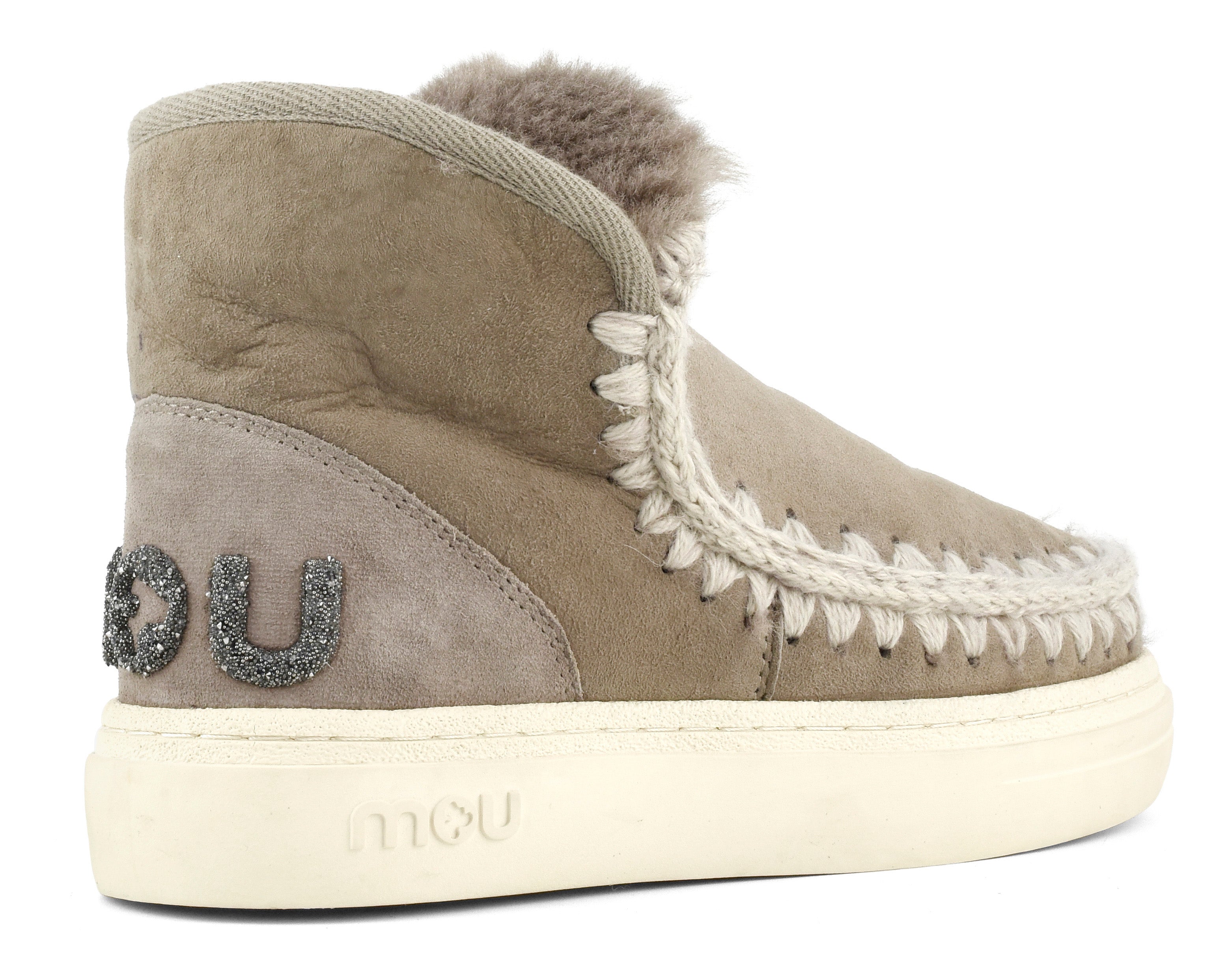 MOU Sneaker Donna Eskimo Bold Glitter Logo-Elephant Grey