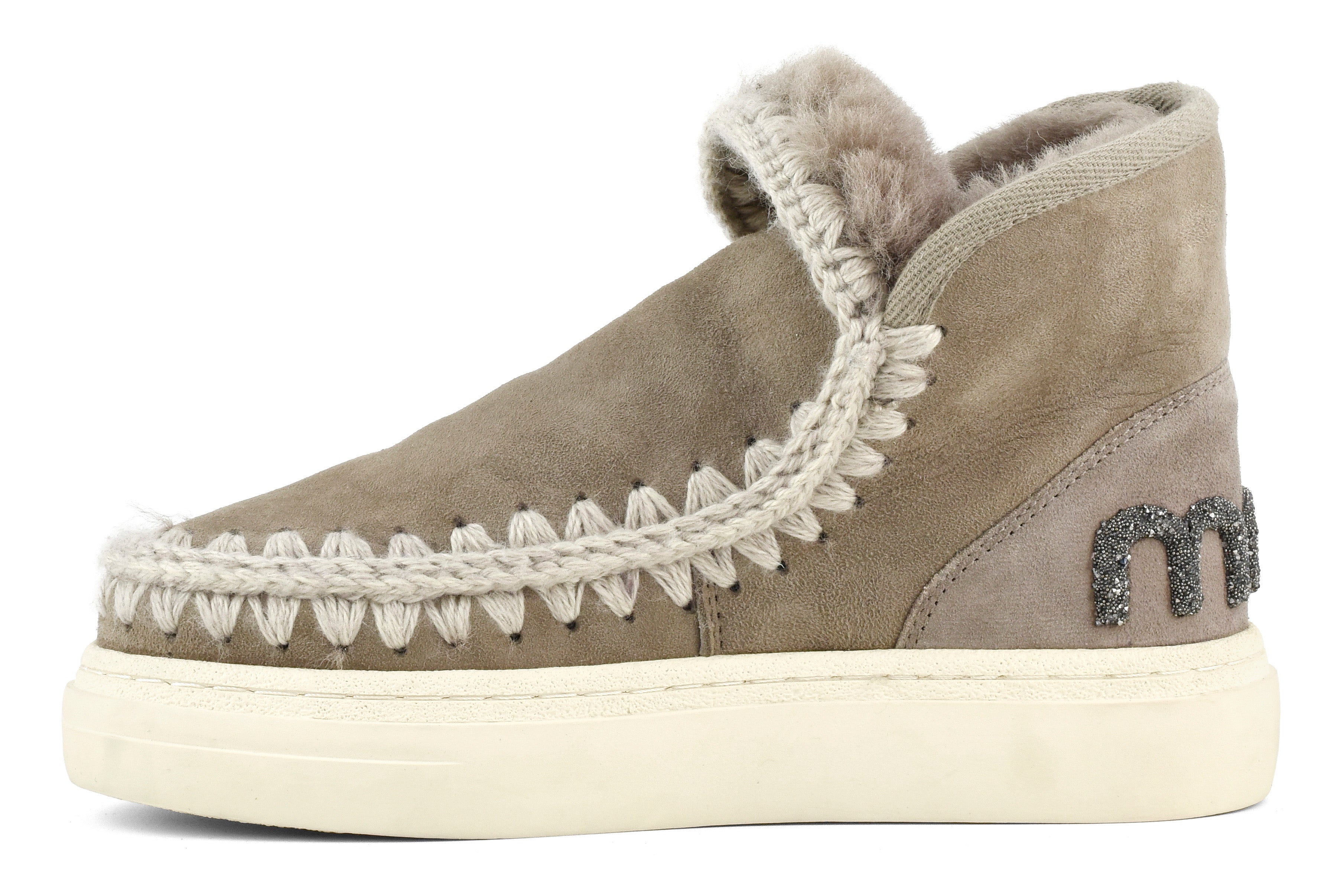 MOU Sneaker Donna Eskimo Bold Glitter Logo-Elephant Grey