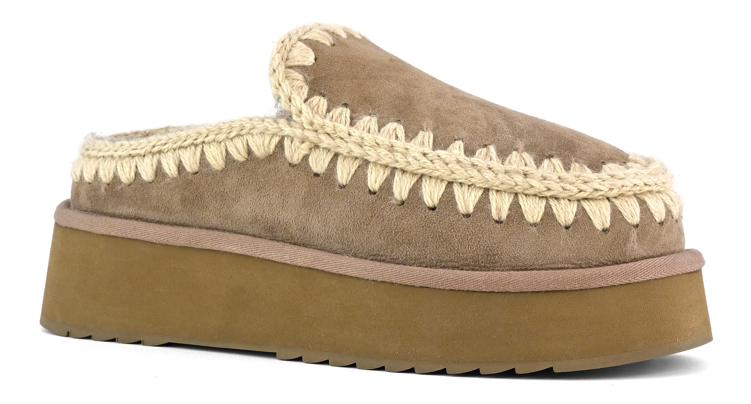 MOU Ciabatta Donna Clog Eskimo Platform-Elephant Grey
