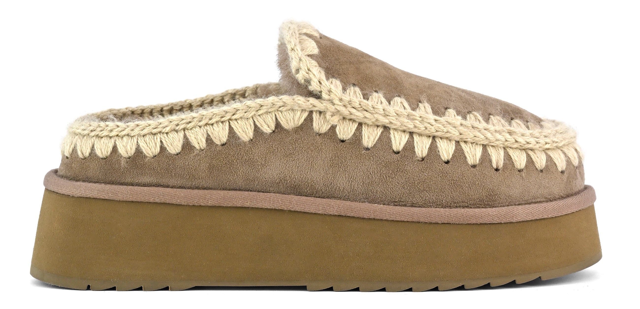 MOU Ciabatta Donna Clog Eskimo Platform-Elephant Grey