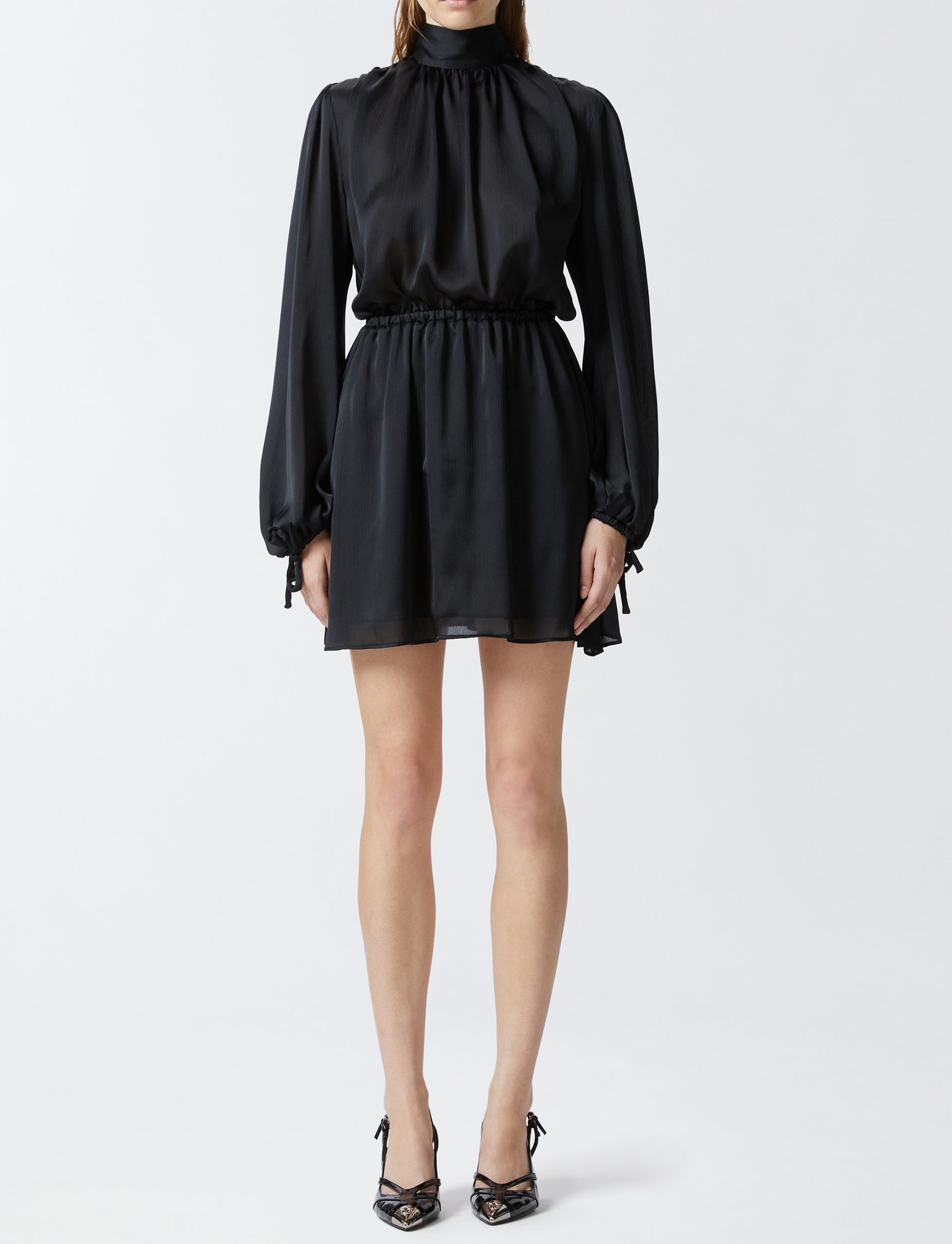 PINKO Abito Montauban Satin-Nero Limousine