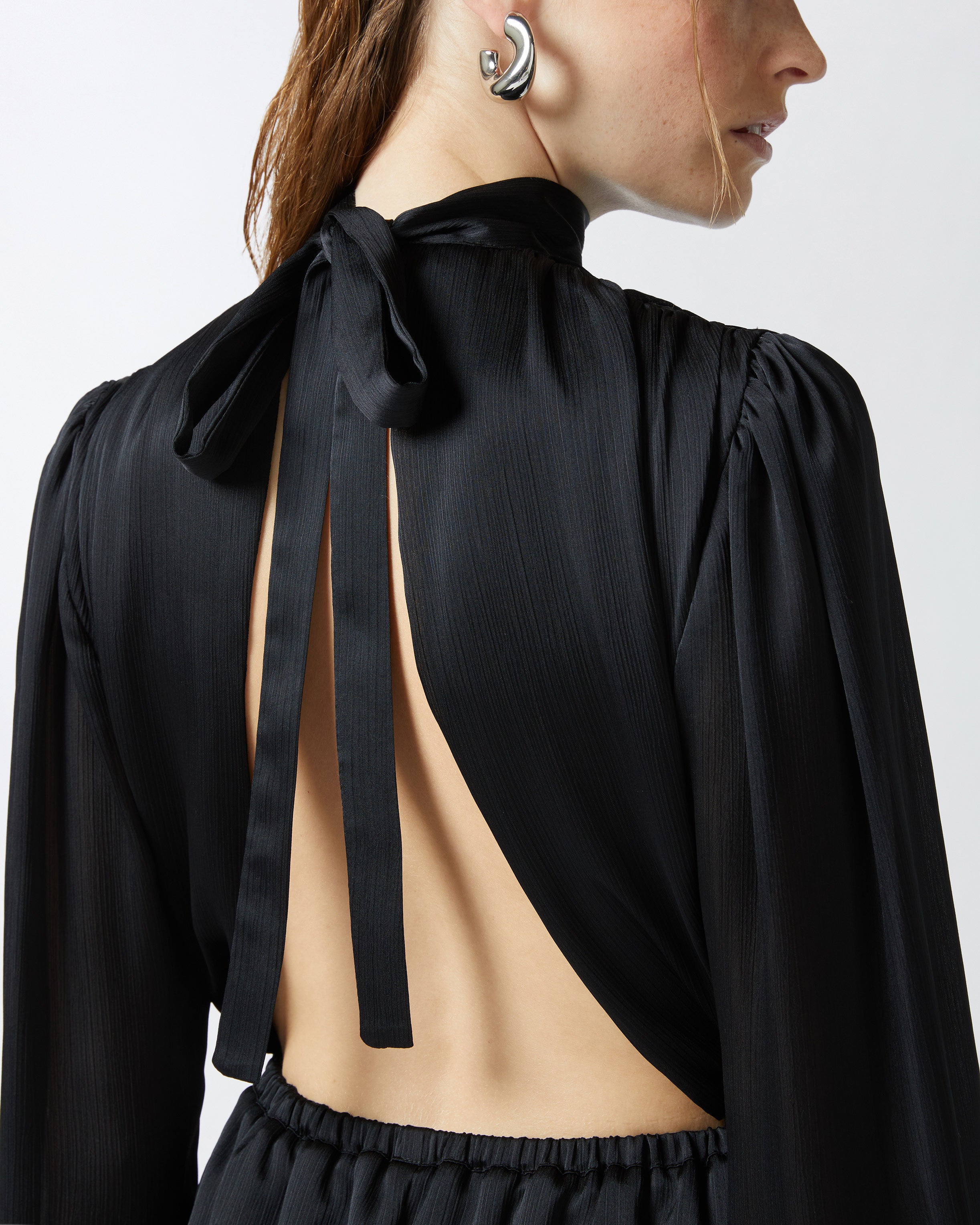 PINKO Abito Montauban Satin-Nero Limousine