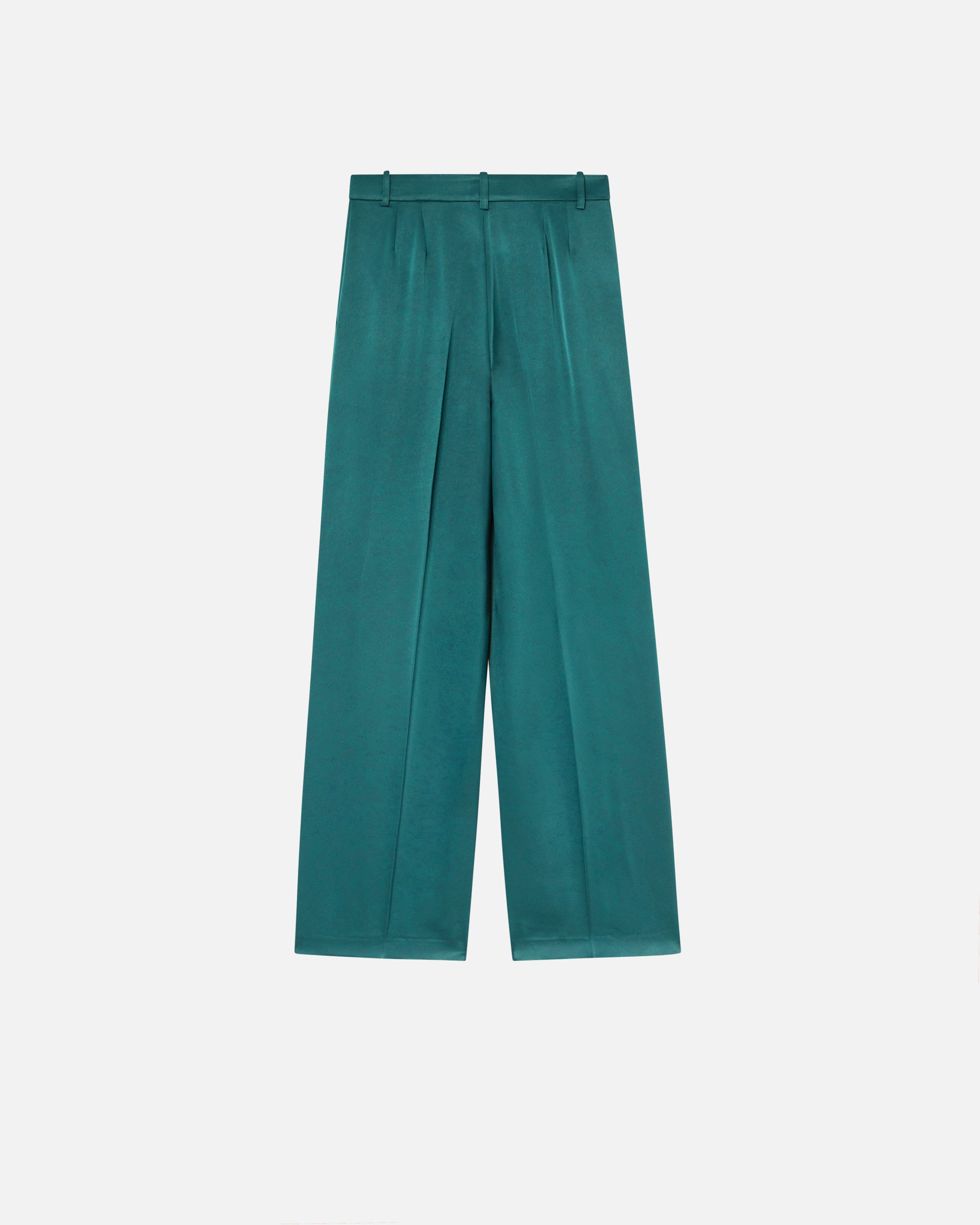 PINKO Pantalone Laon Satin-Verde Bottiglia