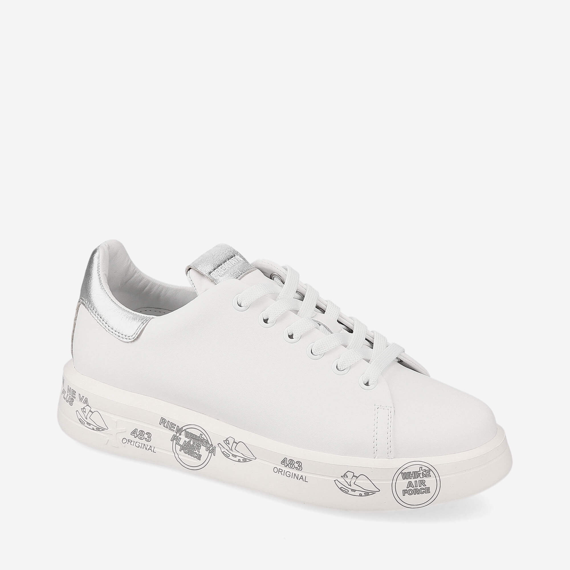 PREMIATA Sneaker Donna Belle 6823-Bianco Argento