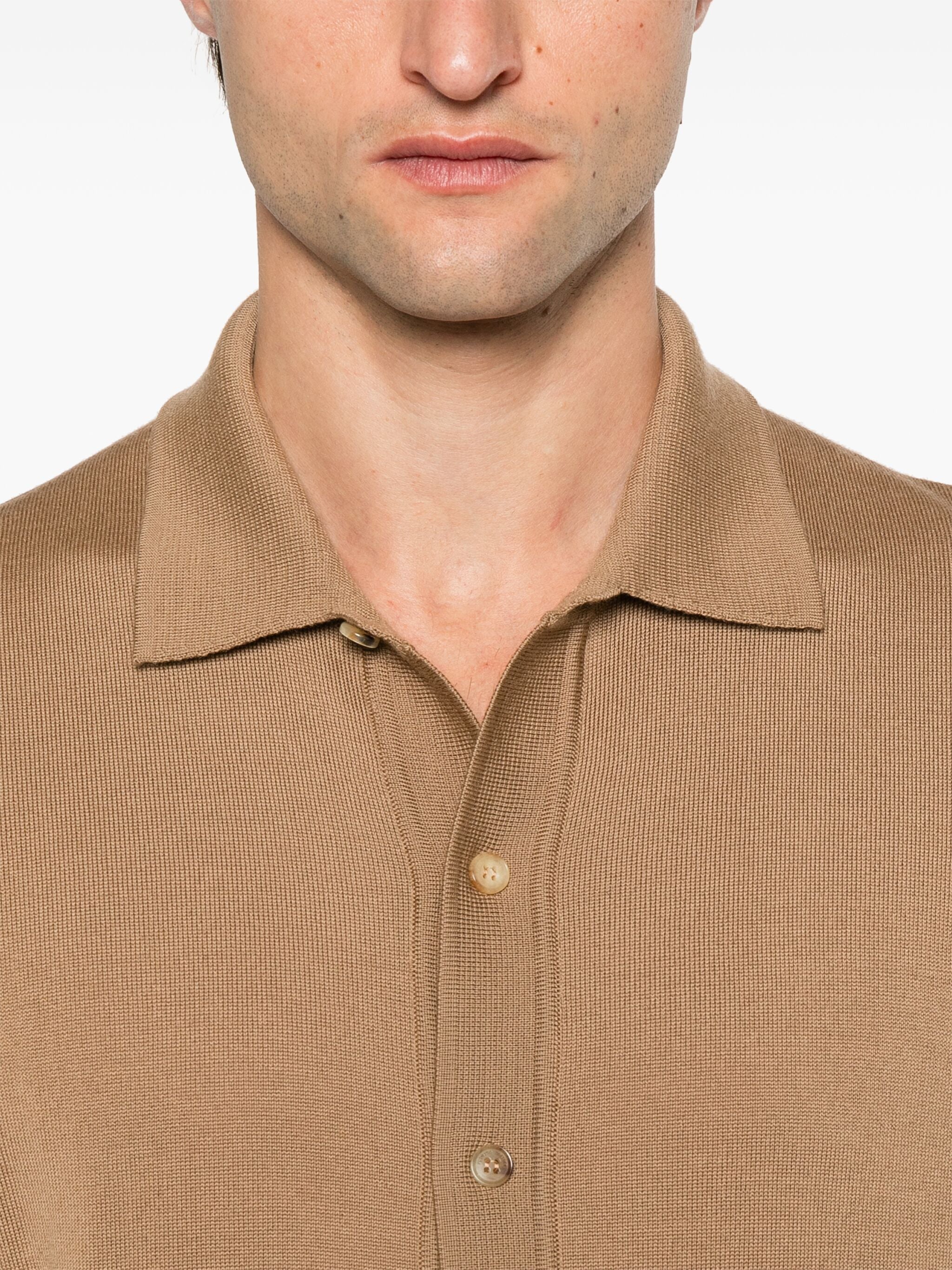 ROBERTO COLLINA Camicia Uomo Merino-Cammello