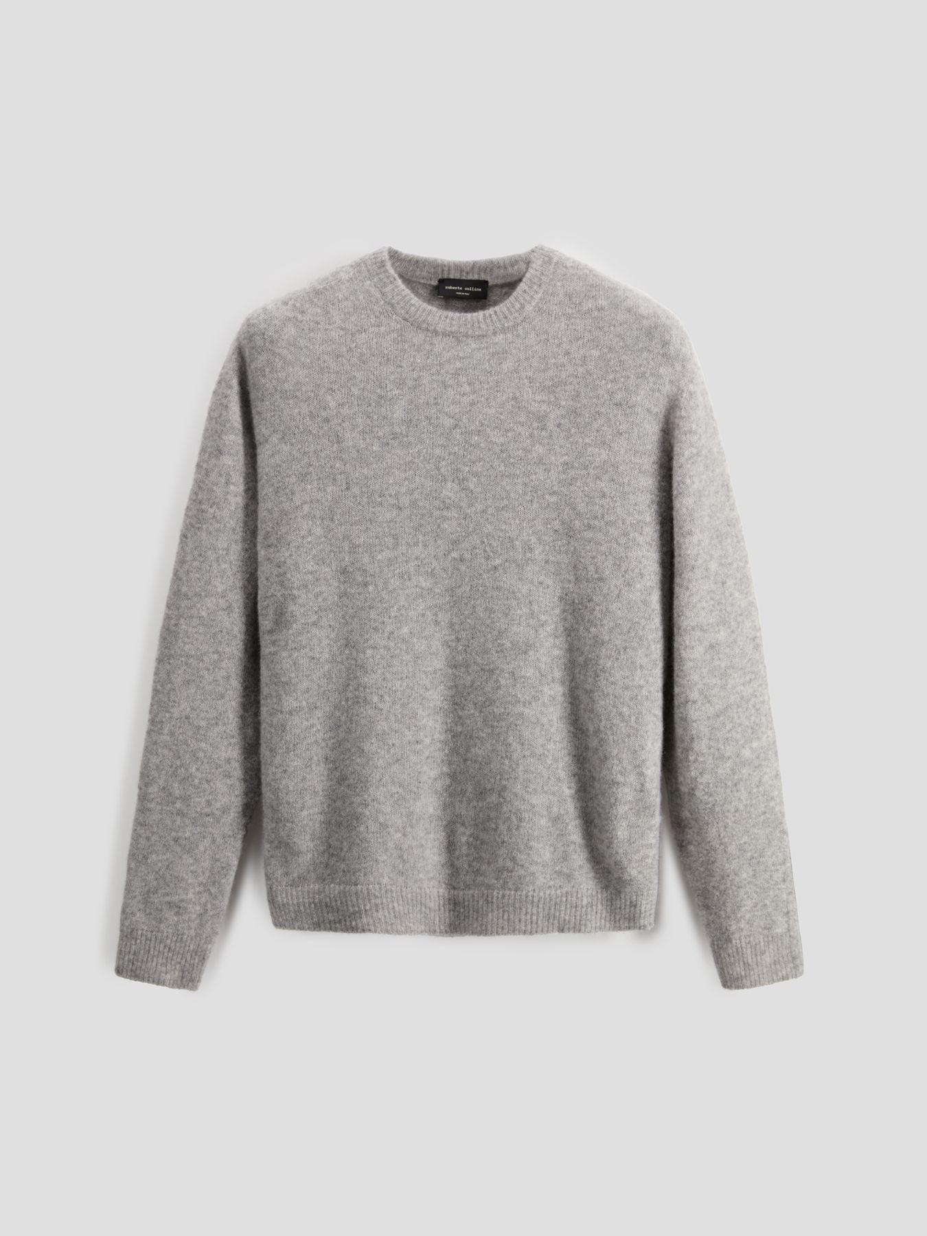 ROBERTO COLLINA Maglia Uomo Cashmere Seta-Grigio