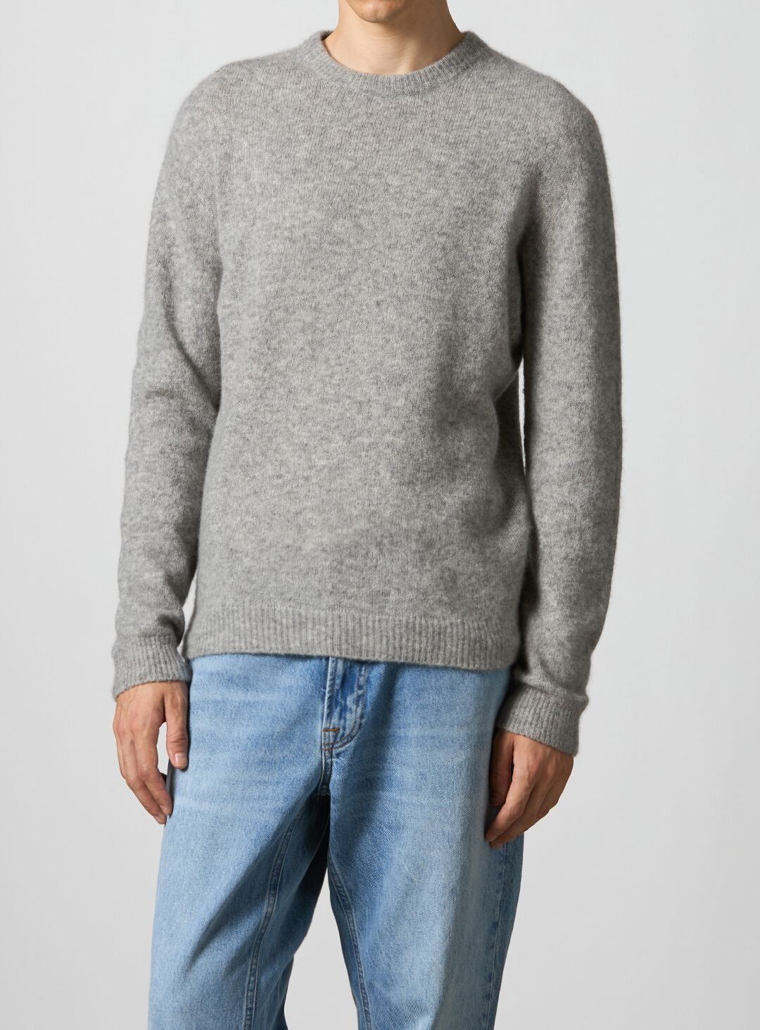 ROBERTO COLLINA Maglia Uomo Cashmere Seta-Grigio