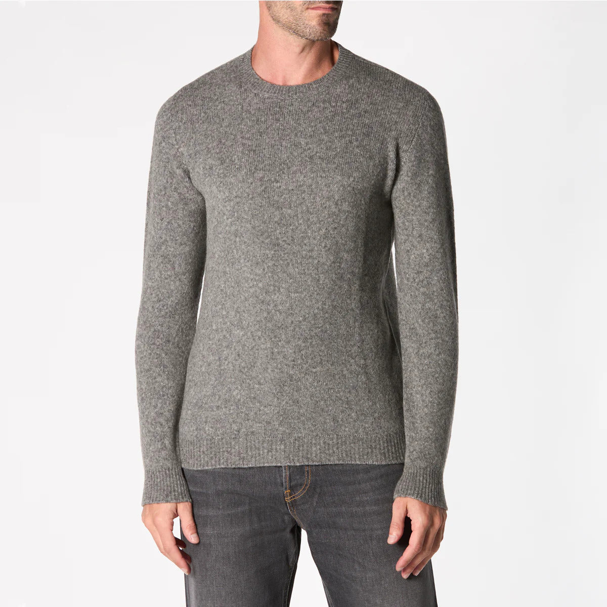 ROBERTO COLLINA Maglia Uomo Lana Cammello-Grigio