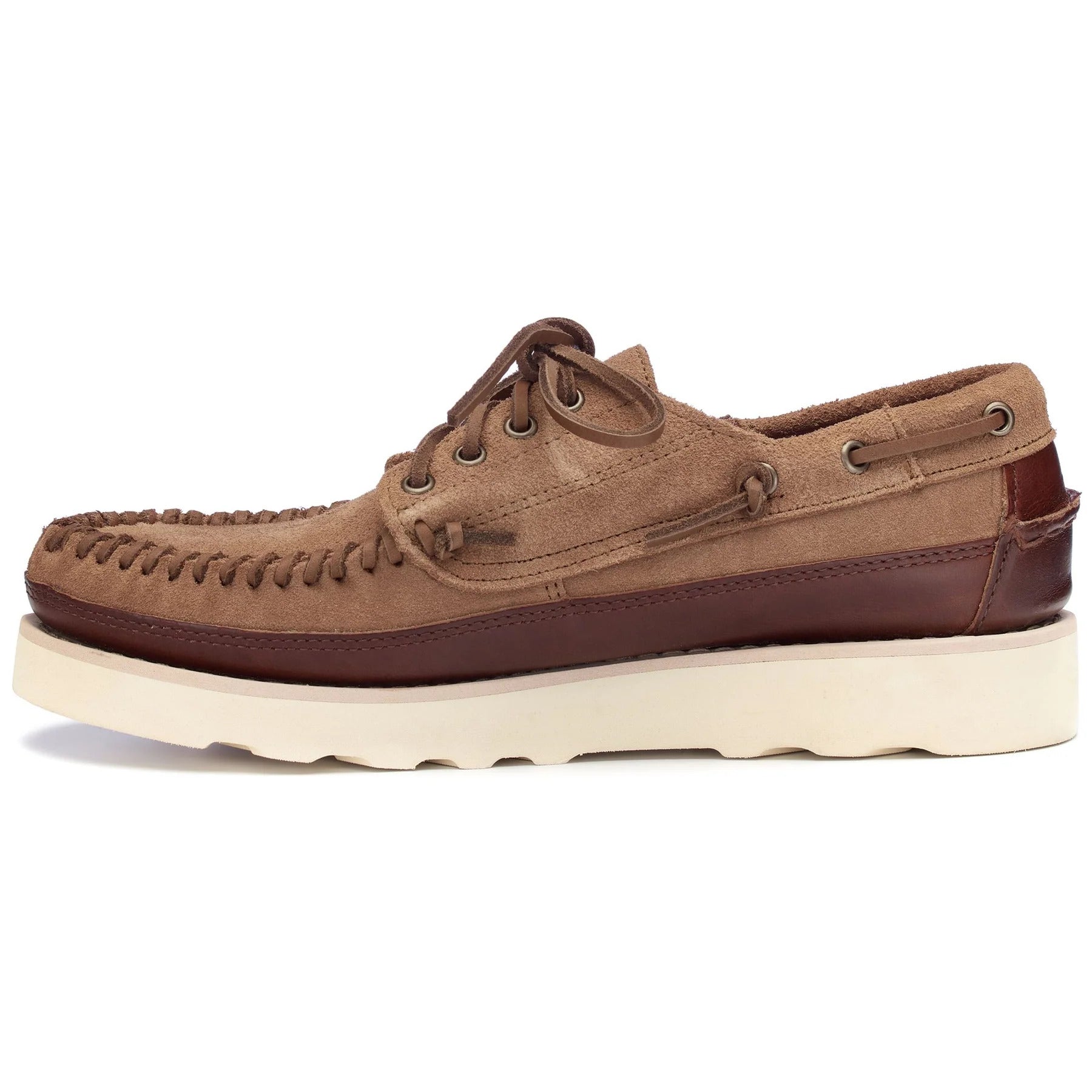 SEBAGO Scarpa Uomo KEUKA LEA CANOE MOC-Brown Cognac Brown Gum Rec