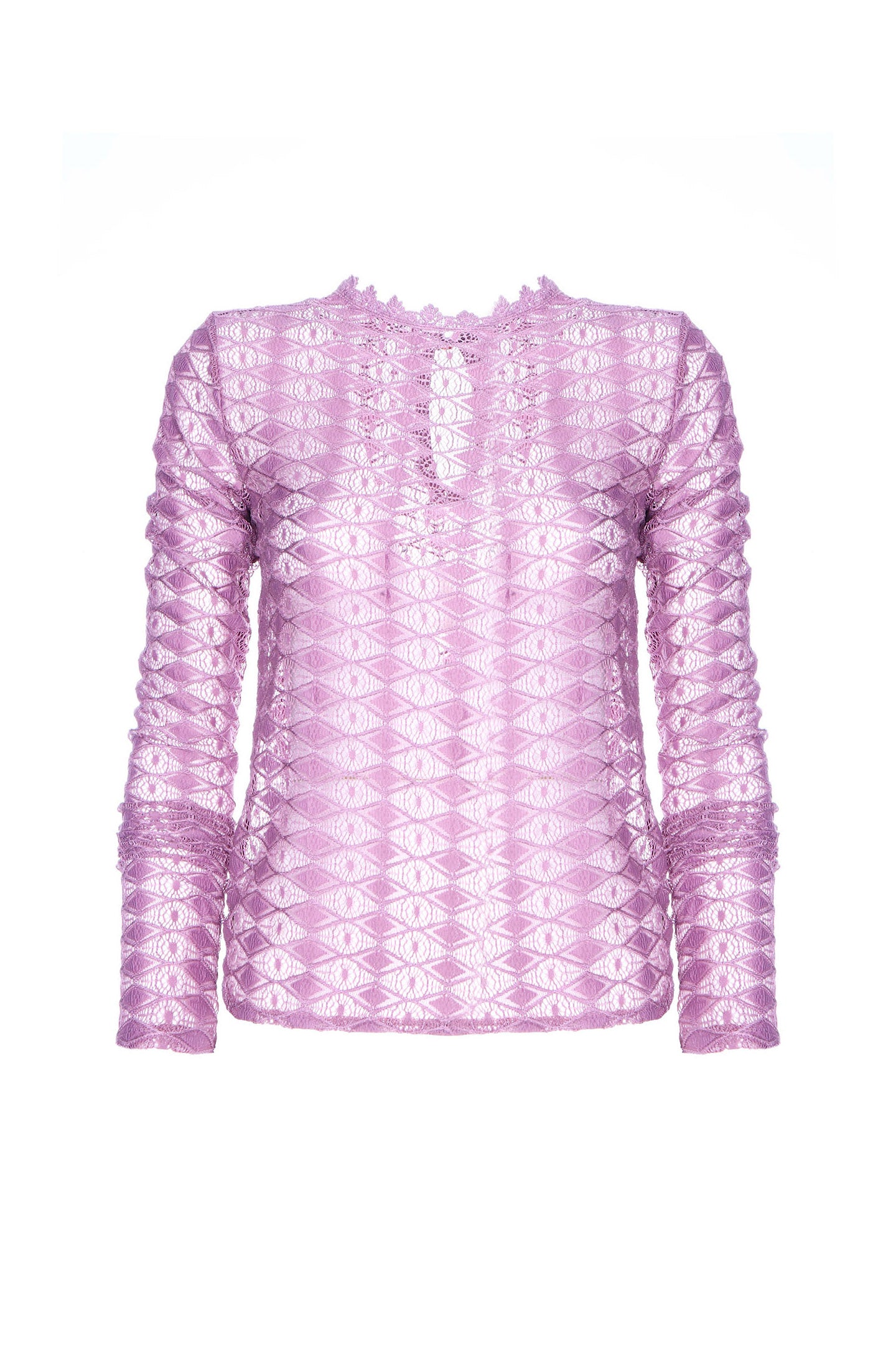 SO ALLURE Blusa Donna Pizzo Stretch-Orchid