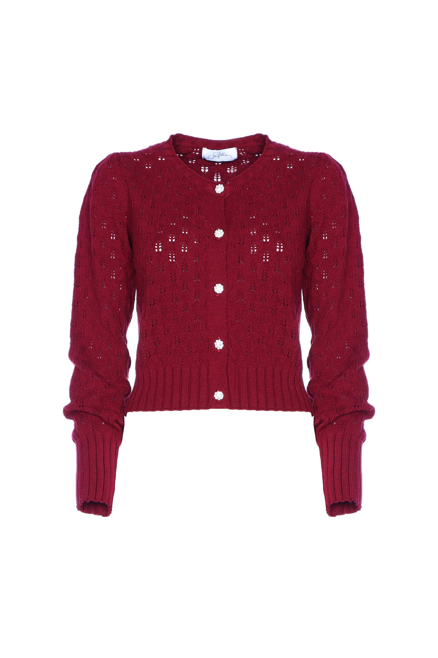 SO ALLURE Cardigan Donna Crochette-Burgundy