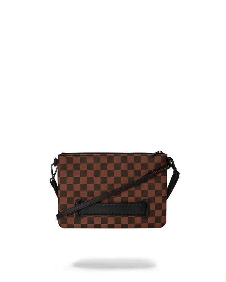 SPRAYGROUND Pochette Sharks in Paris Clear Eyes Crossover-Marrone