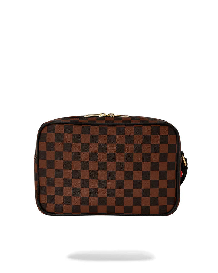 SPRAYGROUND Pochette Beauty Sharks in Paris Lenticular Chomp Toiletry Brick-Marrone