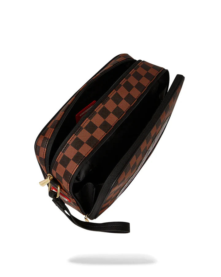 SPRAYGROUND Pochette Beauty Sharks in Paris Lenticular Chomp Toiletry Brick-Marrone