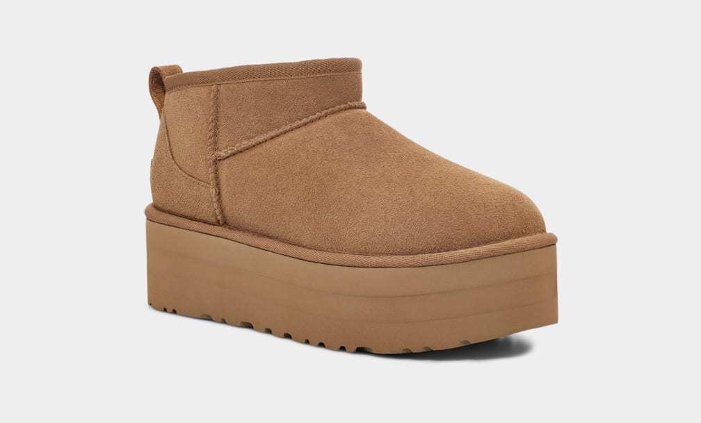 UGG Scarponcino Donna CLASSIC ULTRA MINI PLATFORM 1135092-Chestnut
