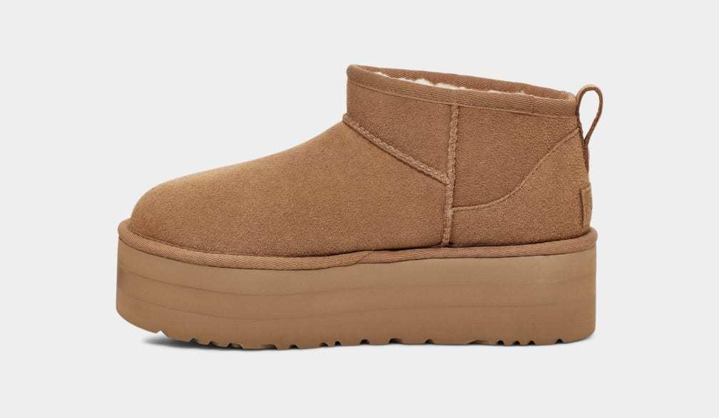 UGG Scarponcino Donna CLASSIC ULTRA MINI PLATFORM 1135092-Chestnut
