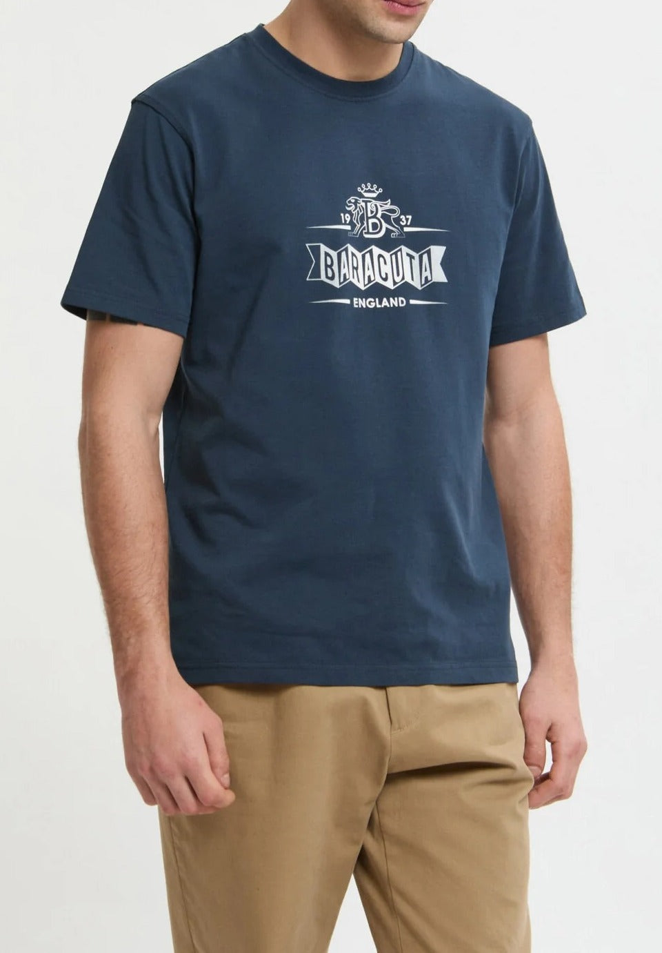 BARACUTA T-Shirt Uomo Faded Logo-Sea Storm