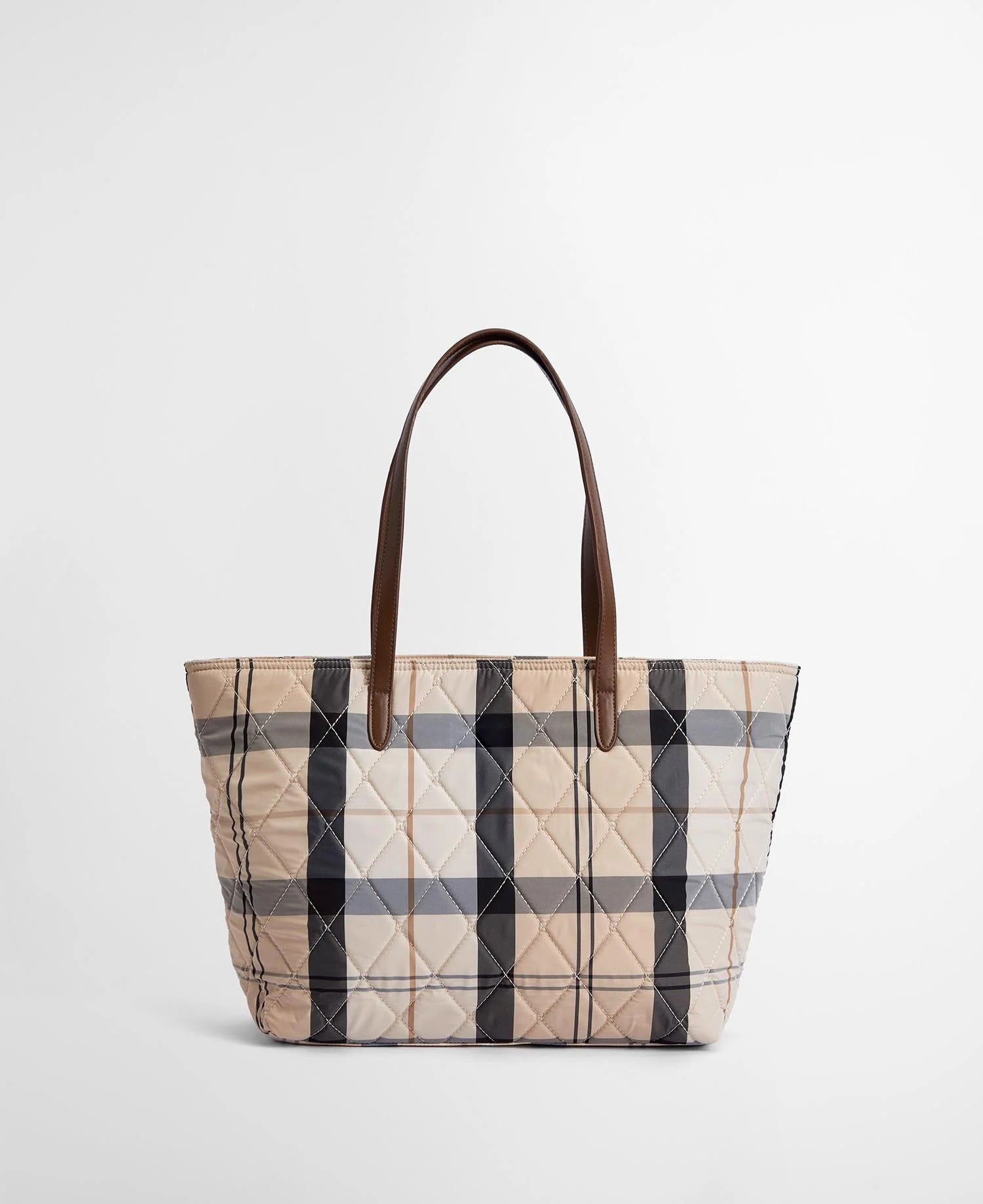 BARBOUR Borsa Tote Wetherham Quilted Tartan-Safari Tartan