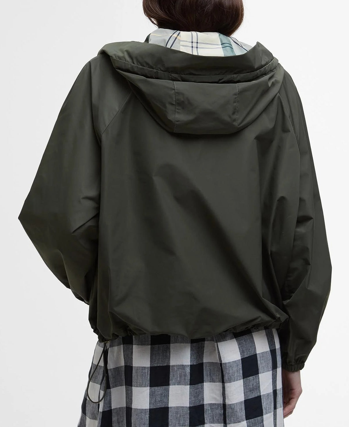 BARBOUR Giubbino Donna Mae Antipioggia-Olive Ancient Tartan