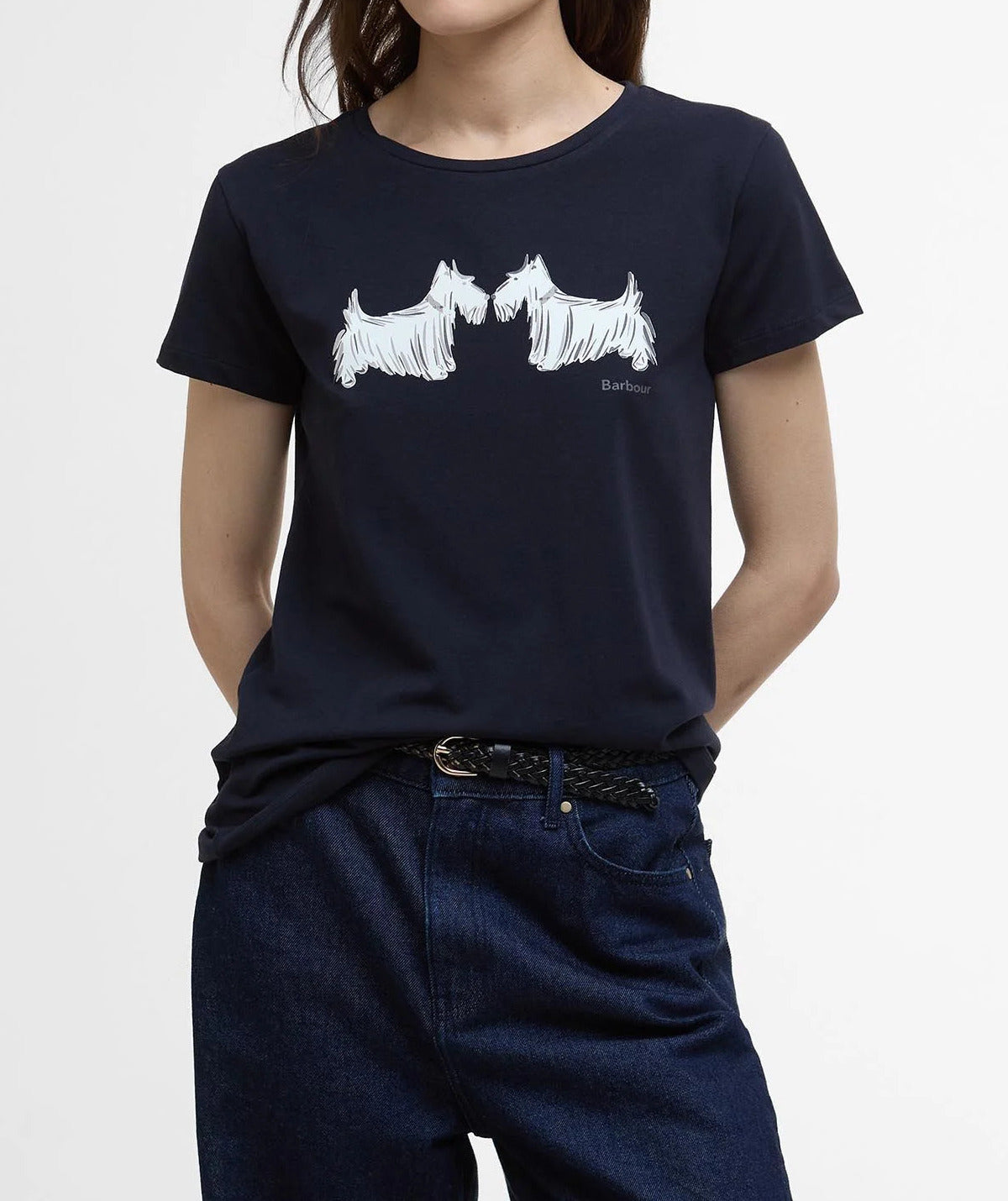 BARBOUR T-Shirt Donna Highlands-Navy