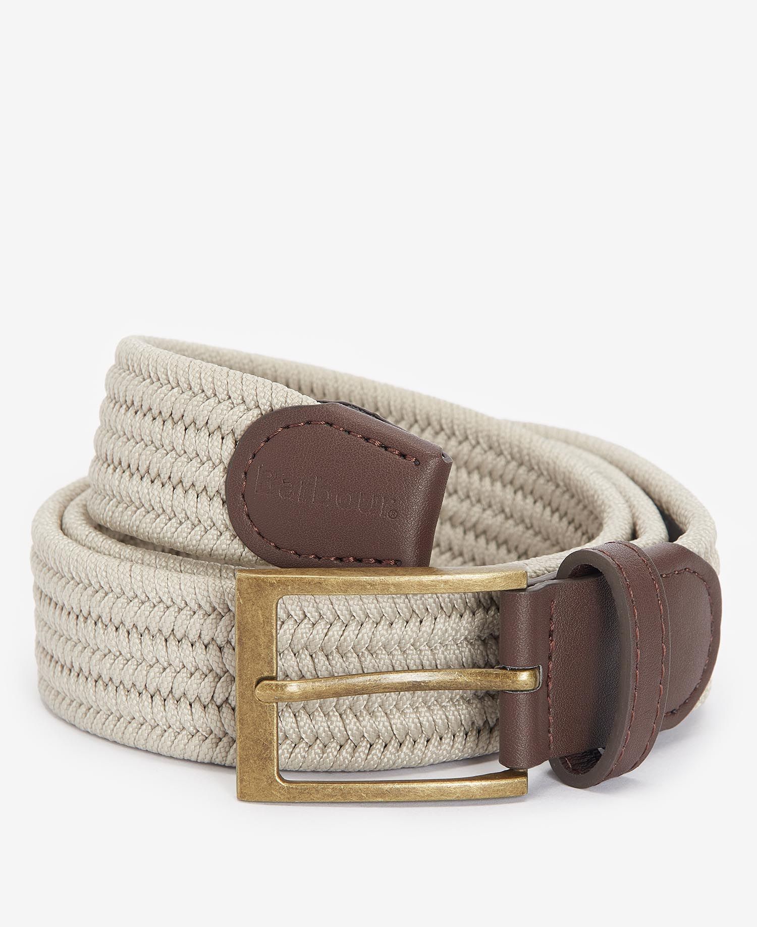 BARBOUR Cintura Uomo Nevis Stretch Webbing-Mist