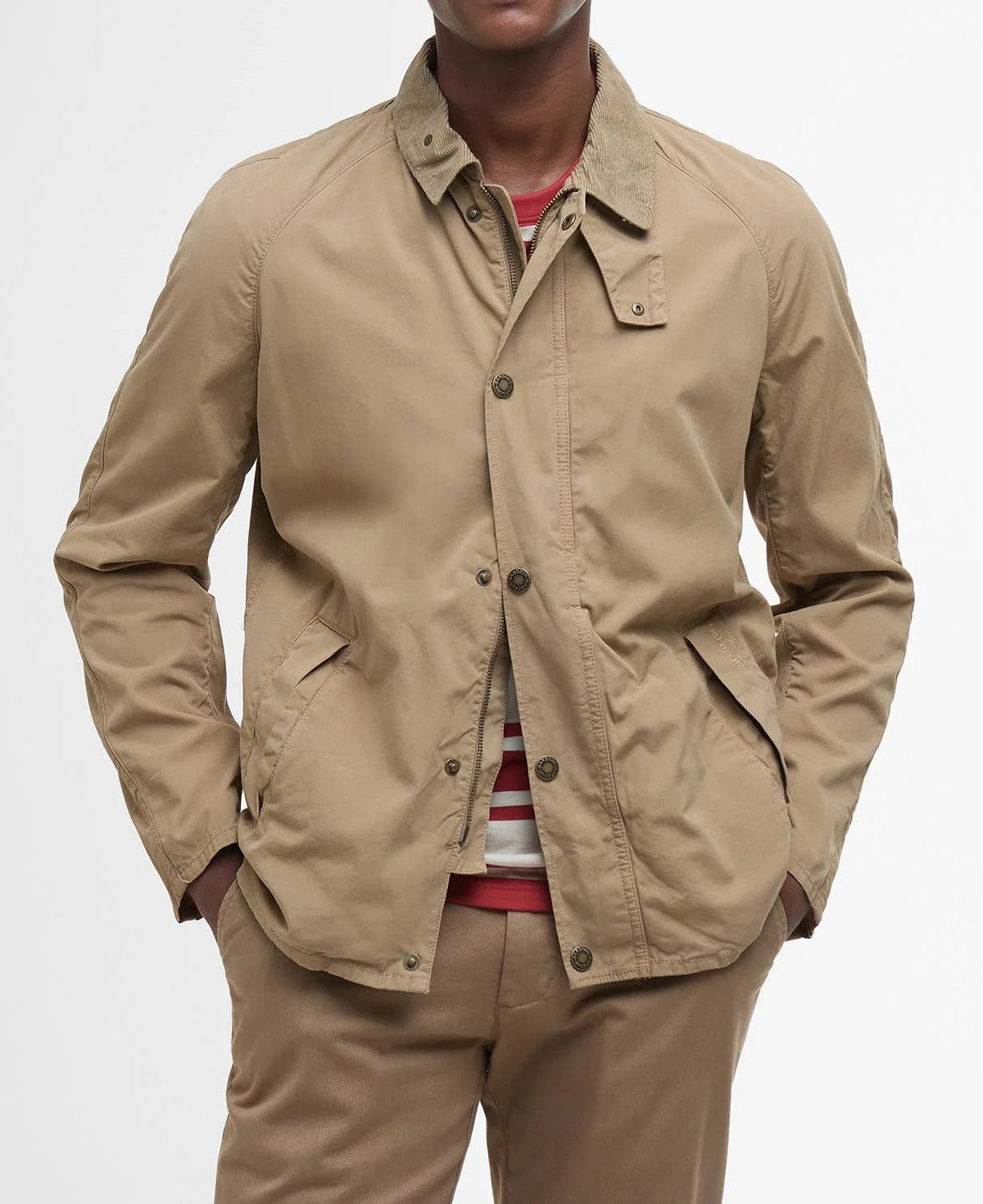 BARBOUR Giubbino Uomo Tracker-Washed Stone