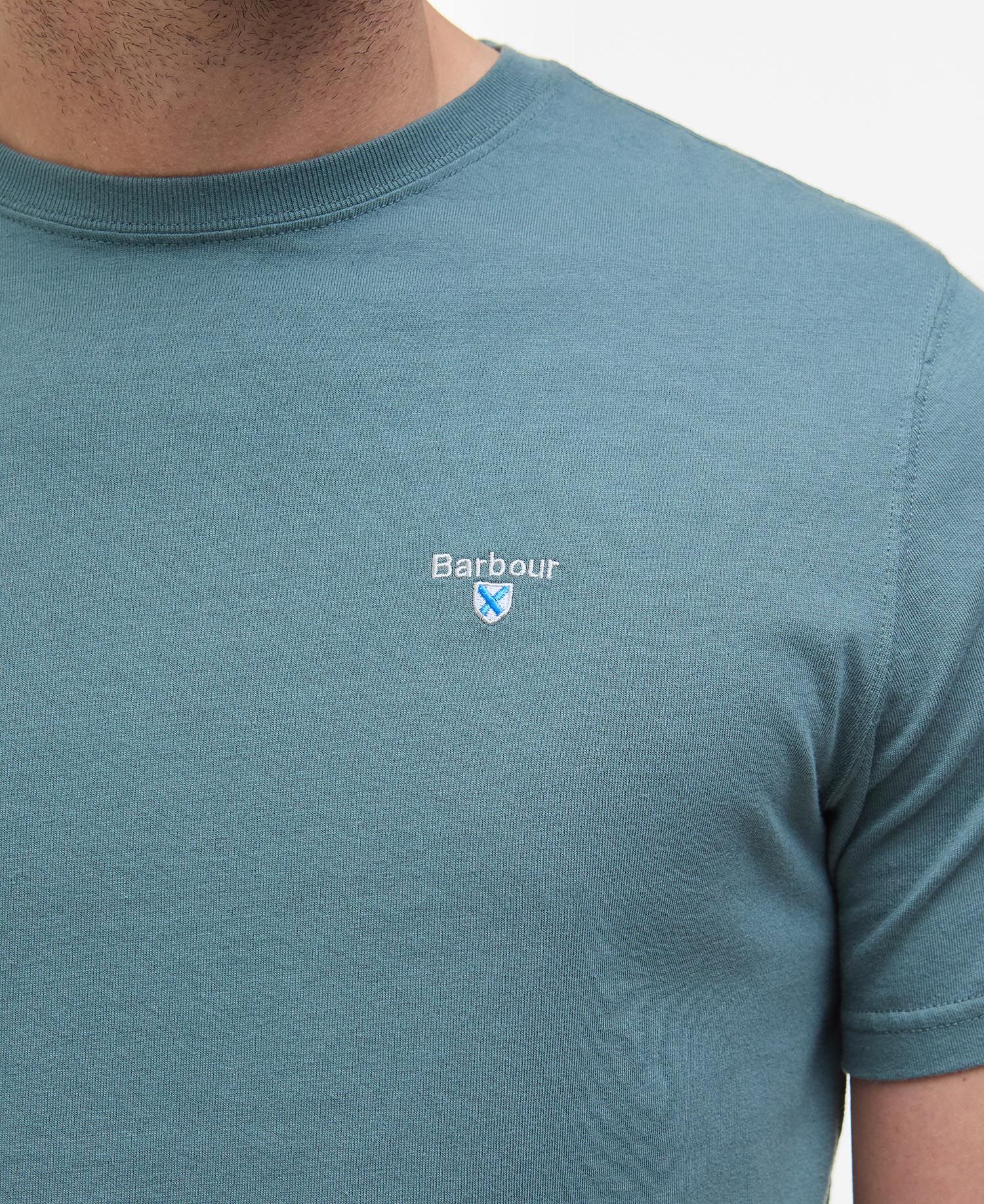BARBOUR T-Shirt Uomo Aboyne Tartan Sports-Vintage Teal