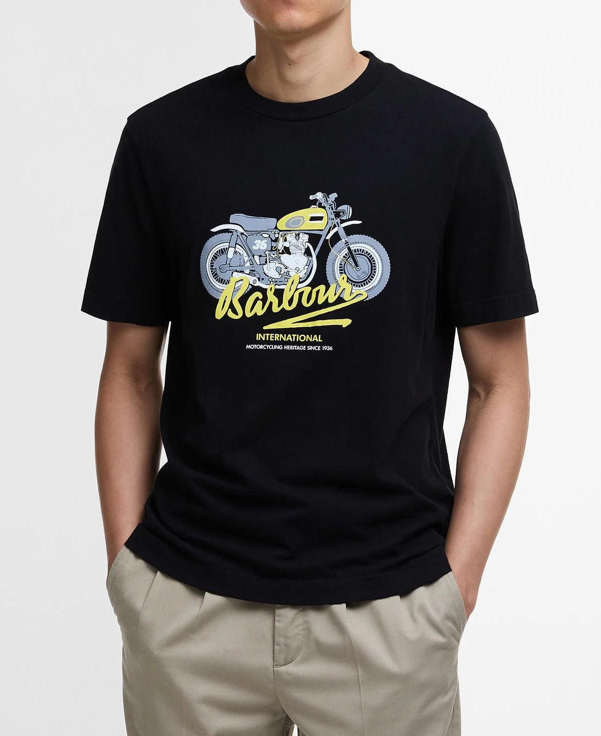 BARBOUR T-Shirt Uomo Stonebridge Graphic-Black