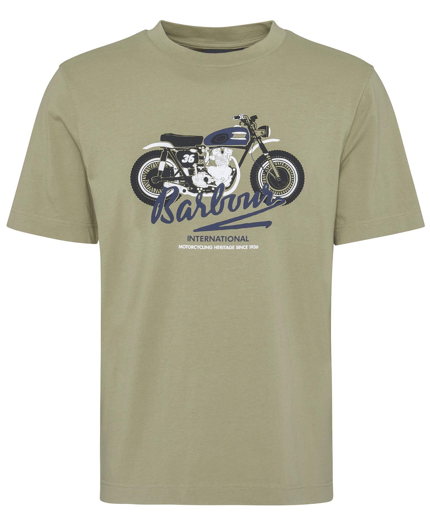 BARBOUR T-Shirt Uomo Stonebridge Graphic-Bleached Olive