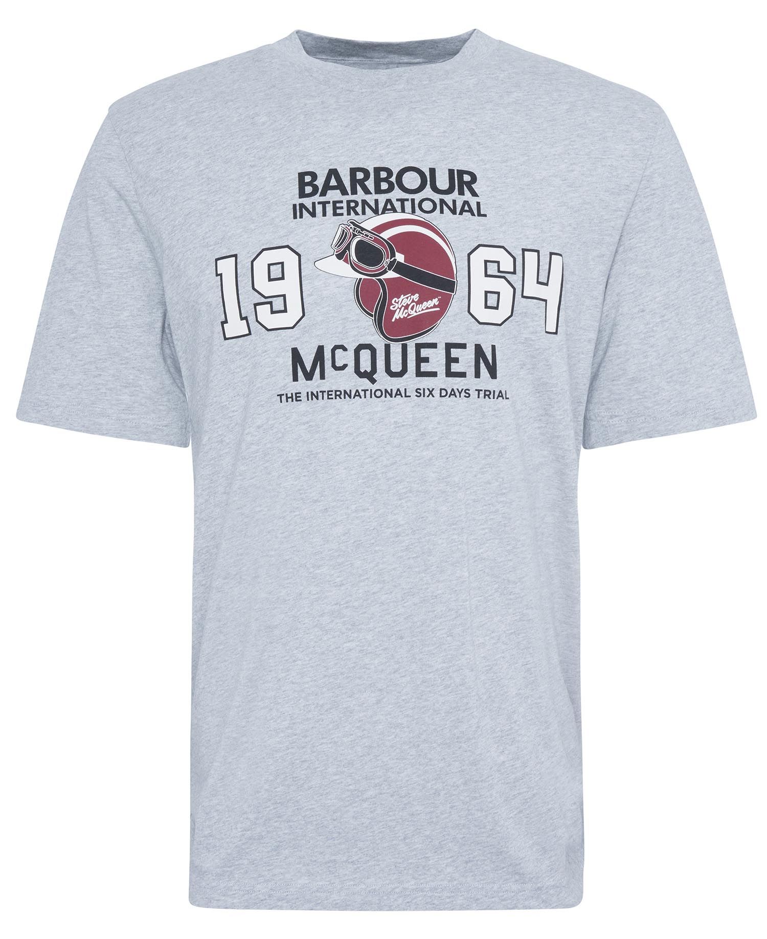 BARBOUR T-Shirt Uomo Giles Steve McQueen-Grey Marl