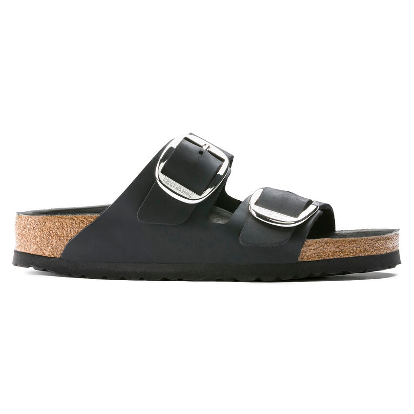 BIRKENSTOCK Ciabatta Donna Arizona Big Buckle Oiled Leather-Black