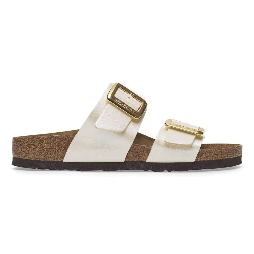 BIRKENSTOCK Ciabatta Donna Sydney Cushion Buckle-Graceful Pearl White
