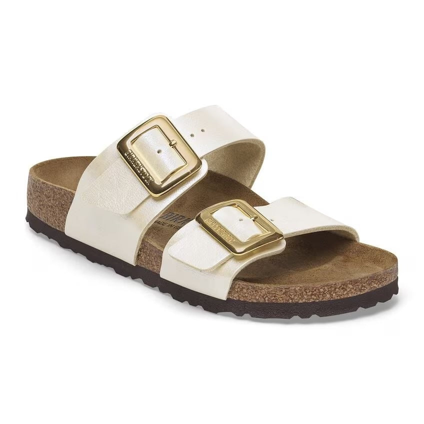 BIRKENSTOCK Ciabatta Donna Sydney Cushion Buckle-Graceful Pearl White
