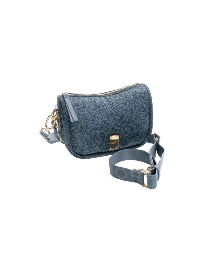 BORBONESE BORSA CAHIER HOBO SMALL-Denim