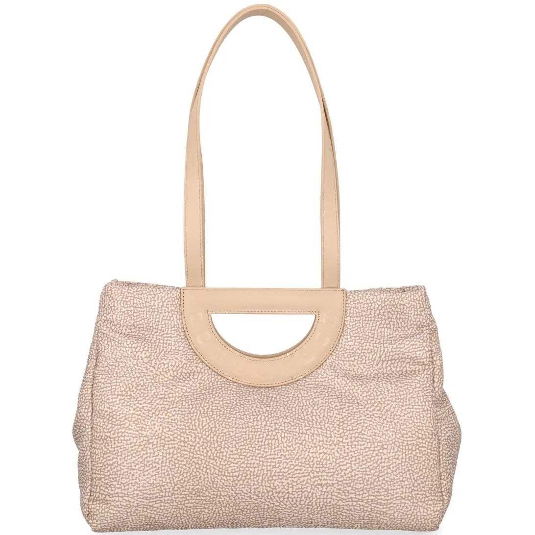 BORBONESE Borsa Bouche Shopper Medium-Sabbia
