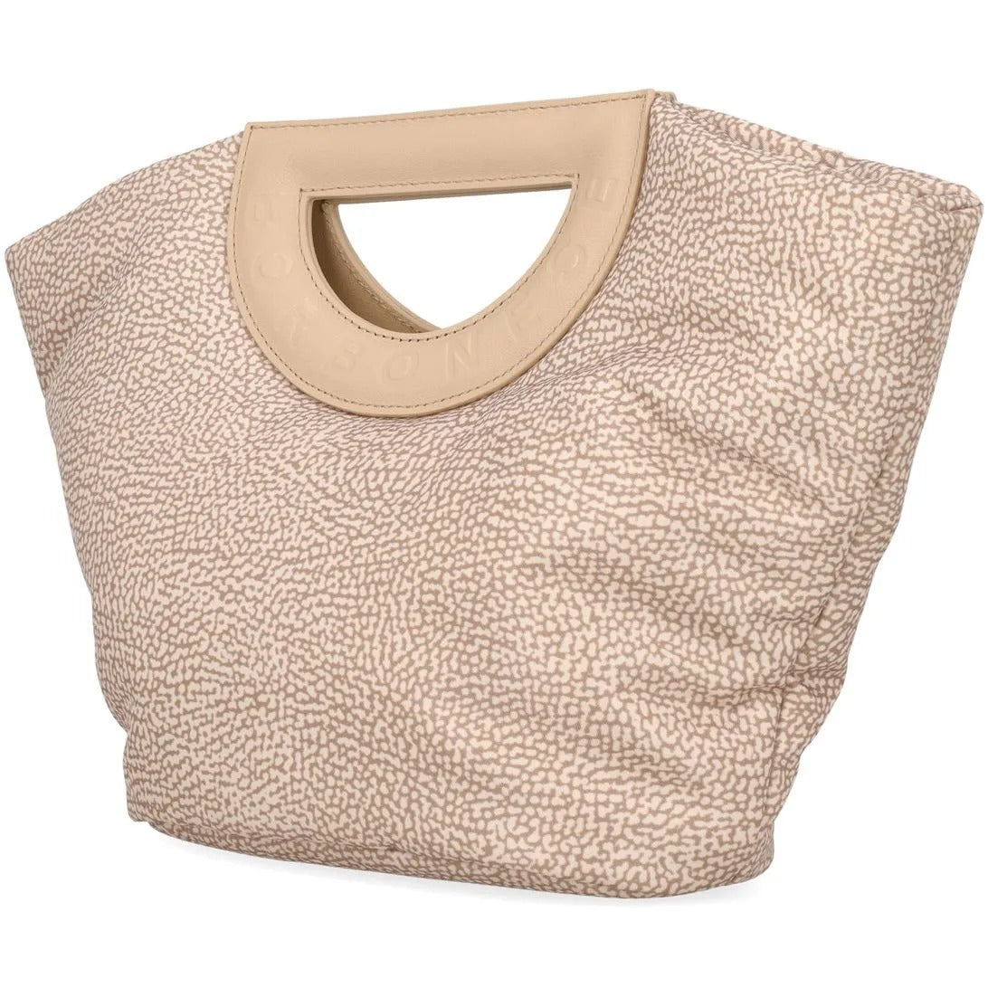 BORBONESE Borsa Bouche Shopper Small-Sabbia